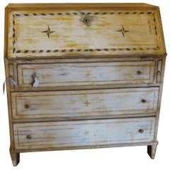 19th Century Painted Swedish Secretary