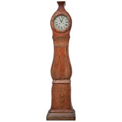 19th Century Painted Swedish Tall Case Clock