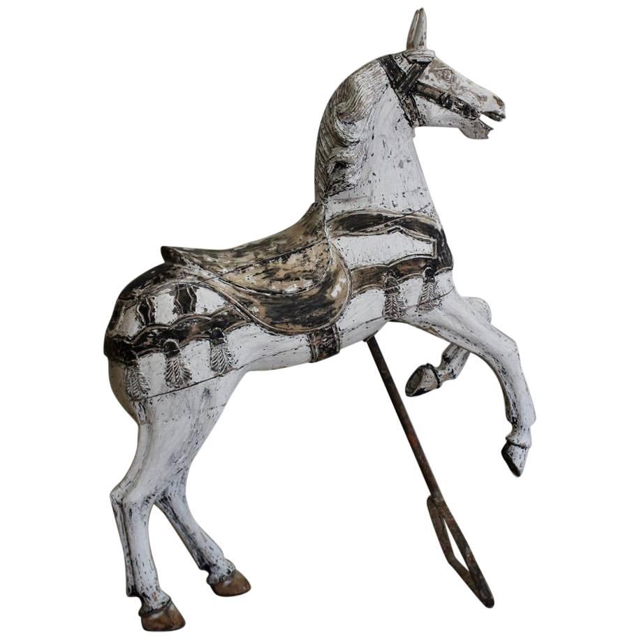 19th Century Painted Swedish Wooden Horse