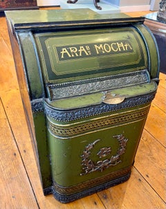 Bemalte Arabianische Mocha aus Zinn, 19. Jahrhundert