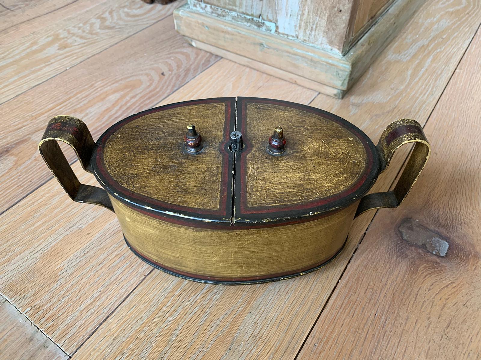 19th Century Painted Tole Egg Carrier In Good Condition In Atlanta, GA