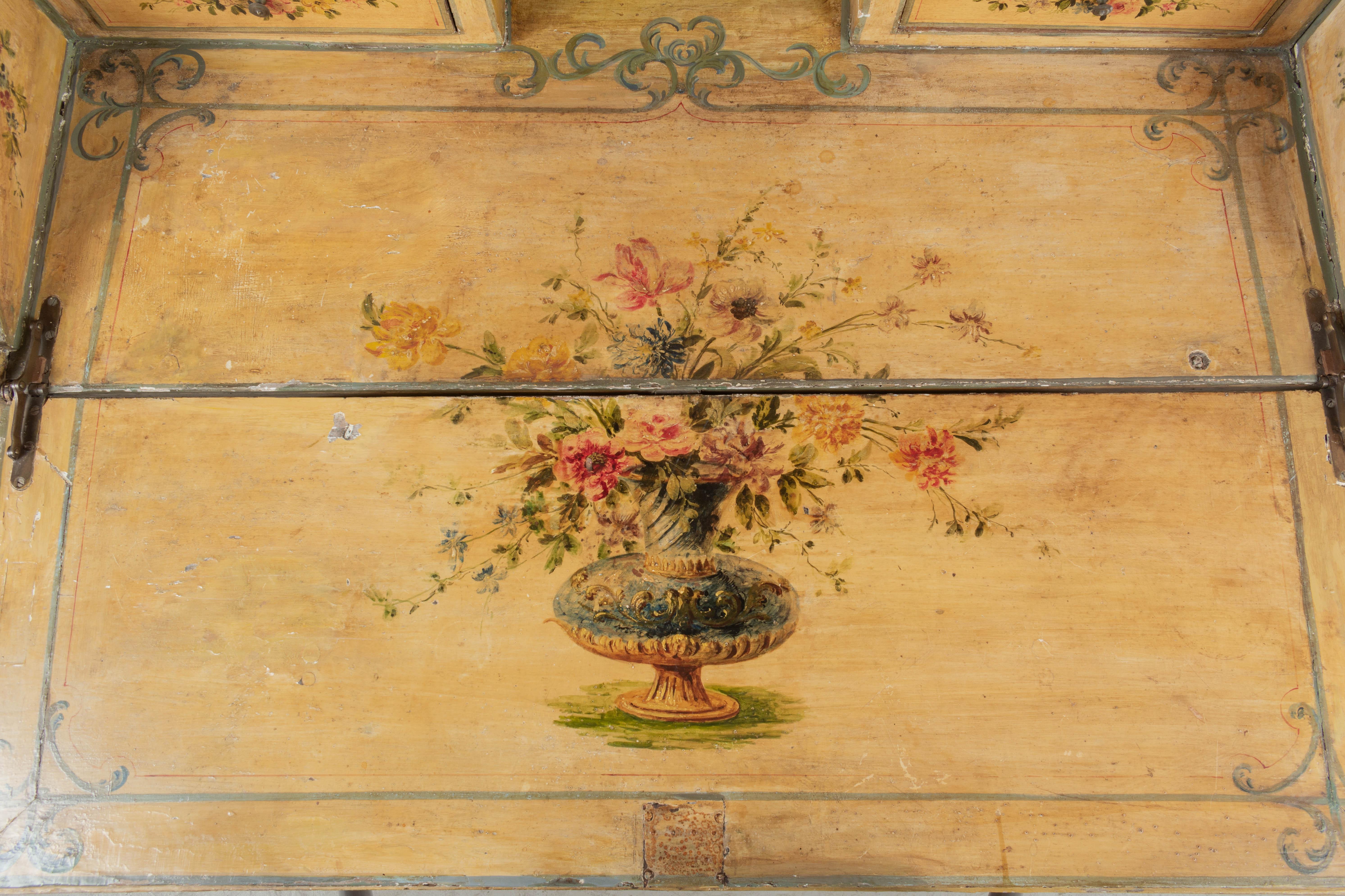 19th Century Painted Venetian Secretary or Desk 6