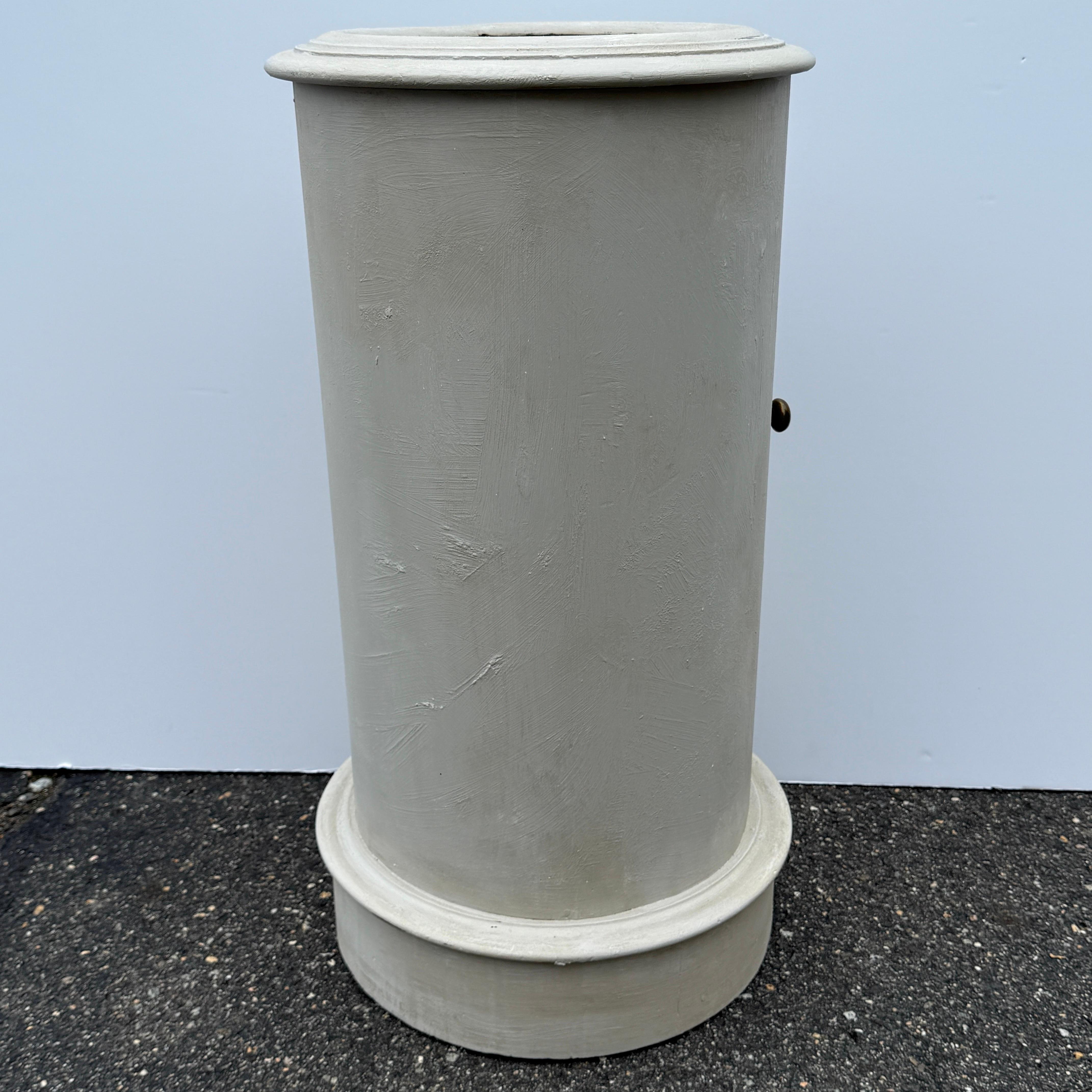 19th Century Painted Wood and Marble Pedestal Stand Gustavian Style For Sale 2