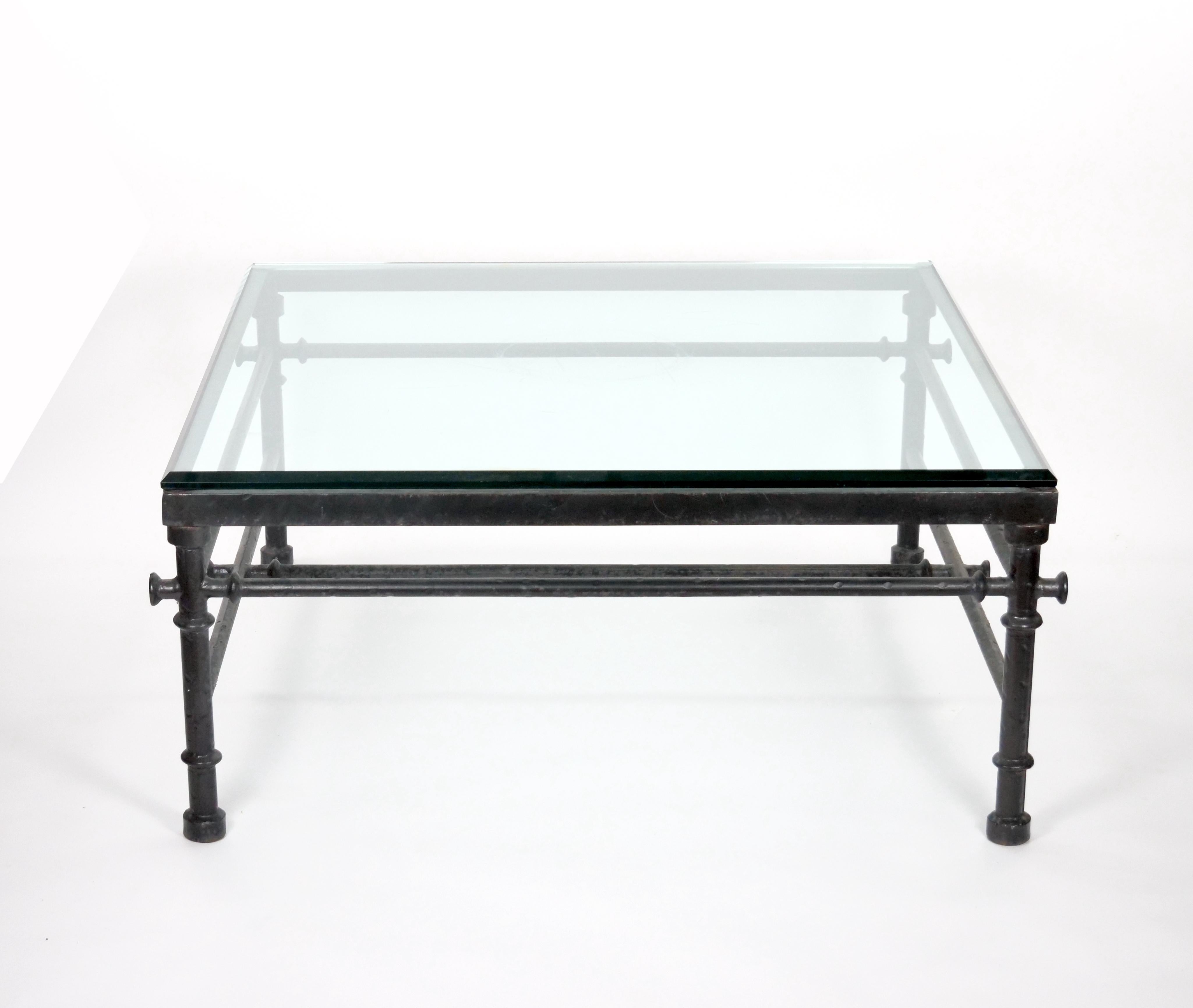 19th Century Painted Wrought Iron Coffee / Cocktails Table For Sale 1