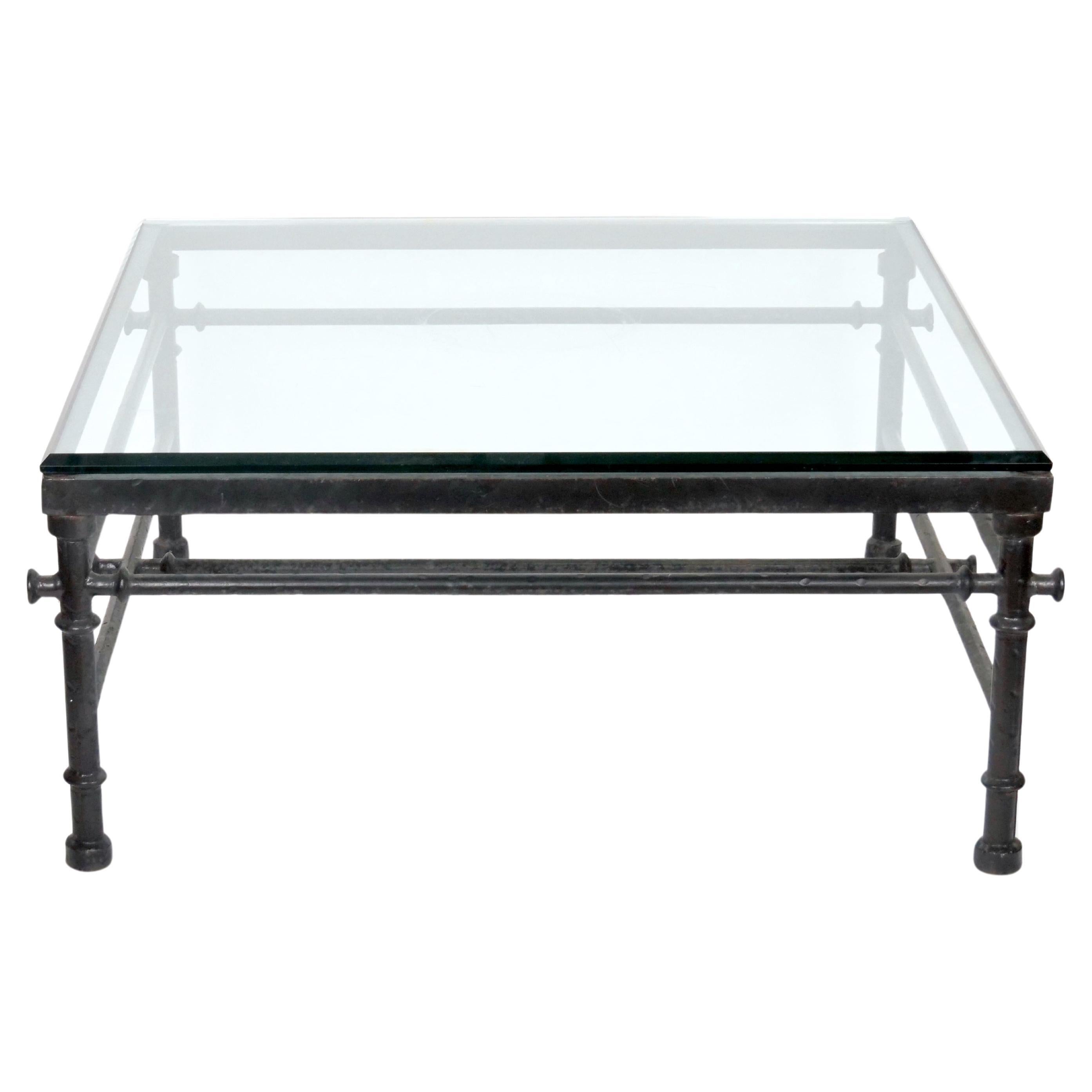 19th Century Painted Wrought Iron Coffee / Cocktails Table For Sale