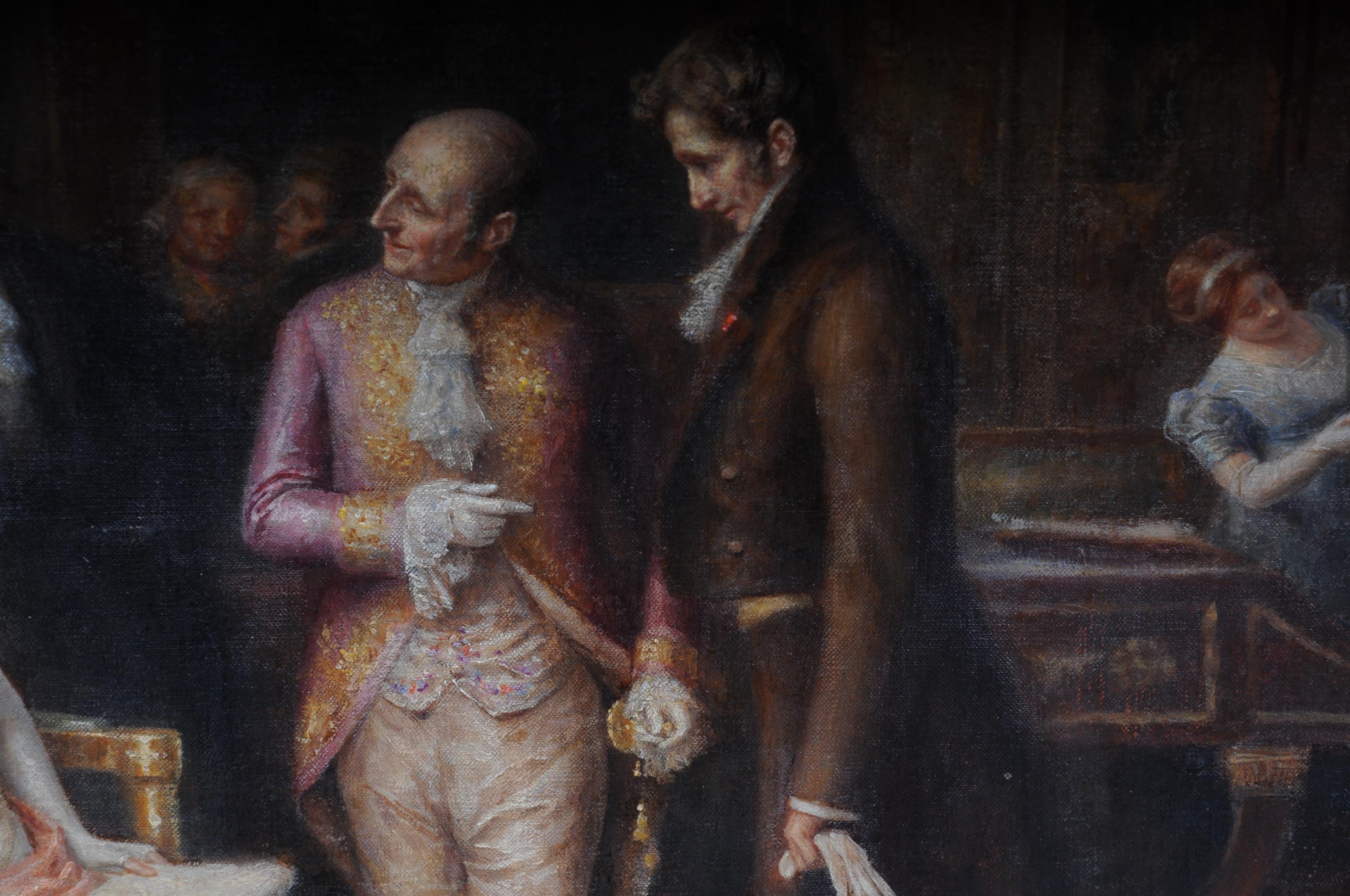 Gemälde von A. Zoffoli, Audience mit der Königin, 19. Jahrhundert 3
