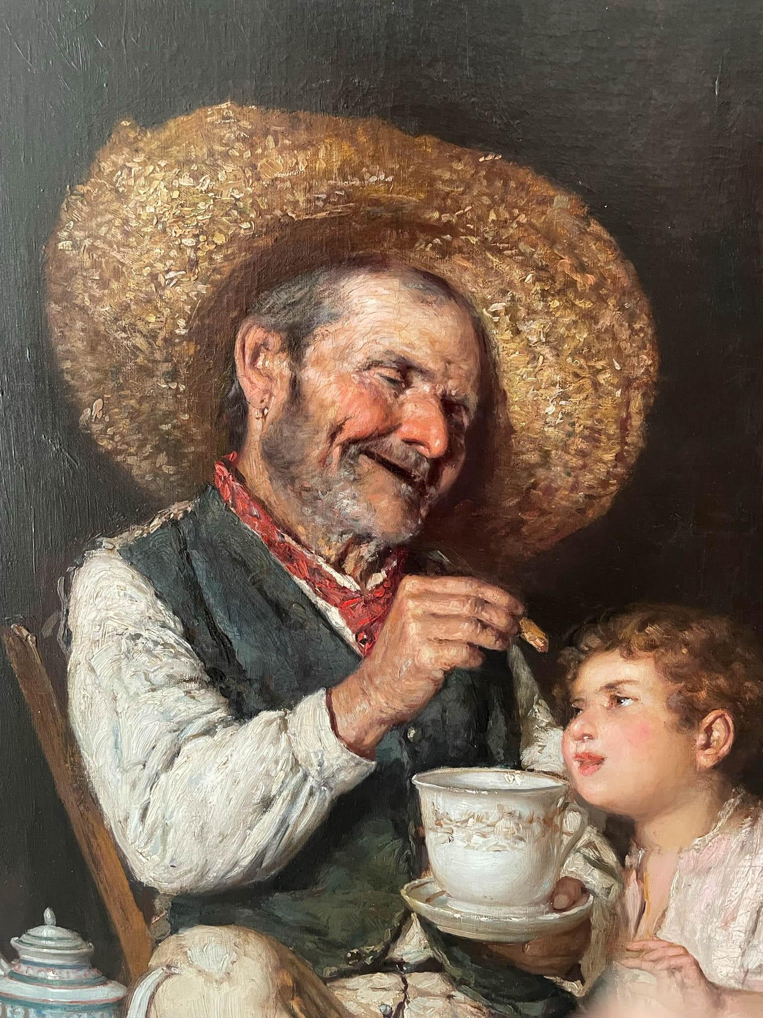 19th Century Painting by Fausto Giusto  In Good Condition For Sale In Winter Park, FL