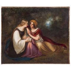 Dipinto del XIX secolo di Francis Philip Stephanoff raffigurante delle fanciulle pie