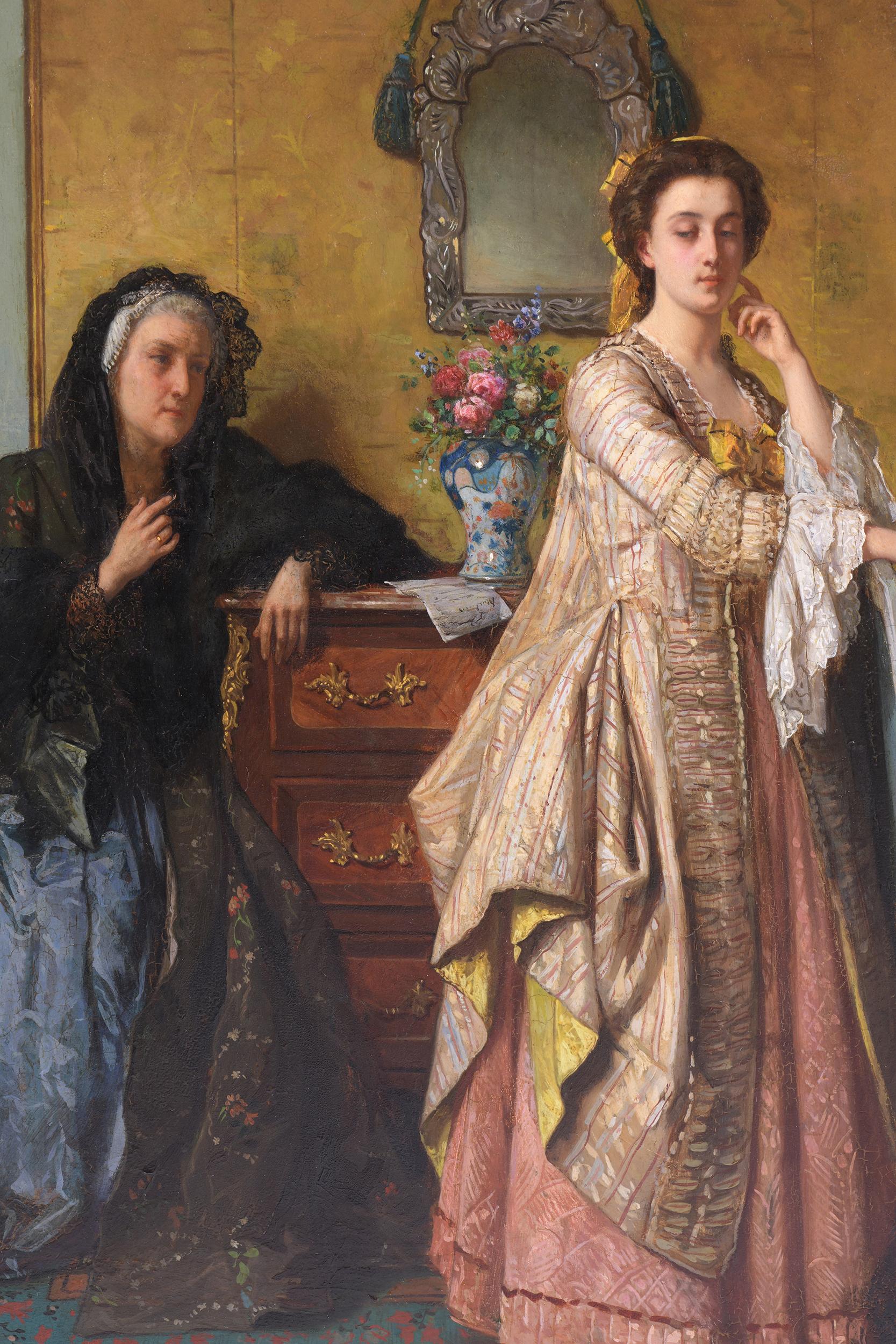 Dipinto a mano Pittura del XIX secolo di Jean Carolus, Belgio Romanticismo in vendita
