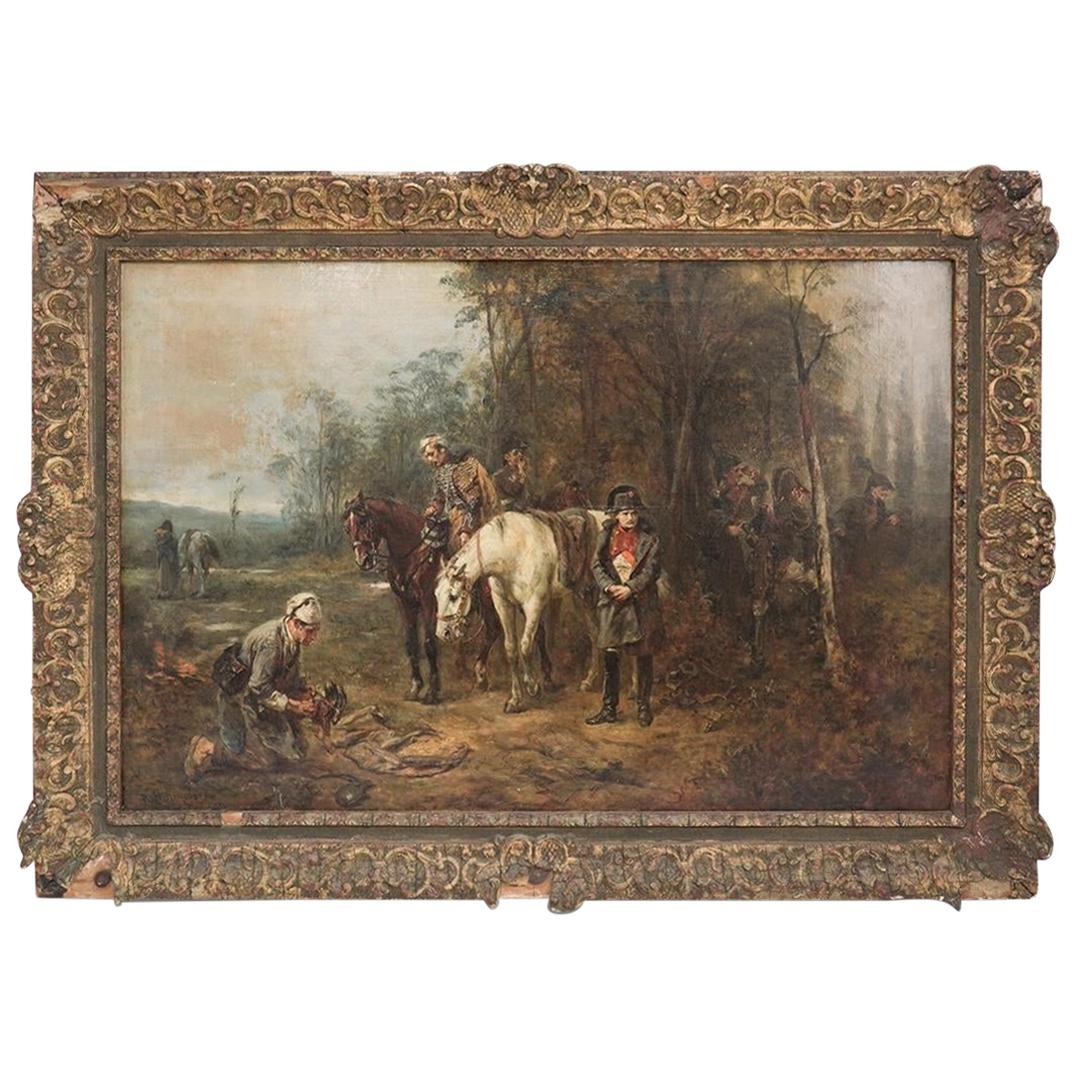 19th Century Painting by Robert Alexander Hillingford Napoleon and His Troops