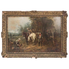 19th Century Painting by Robert Alexander Hillingford Napoleon and His Troops