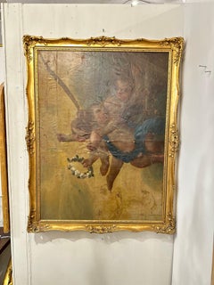 19th Century Painting From Mexico in Gilt Frame