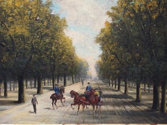 19th Century Painting In A 18th Century Picture Frame