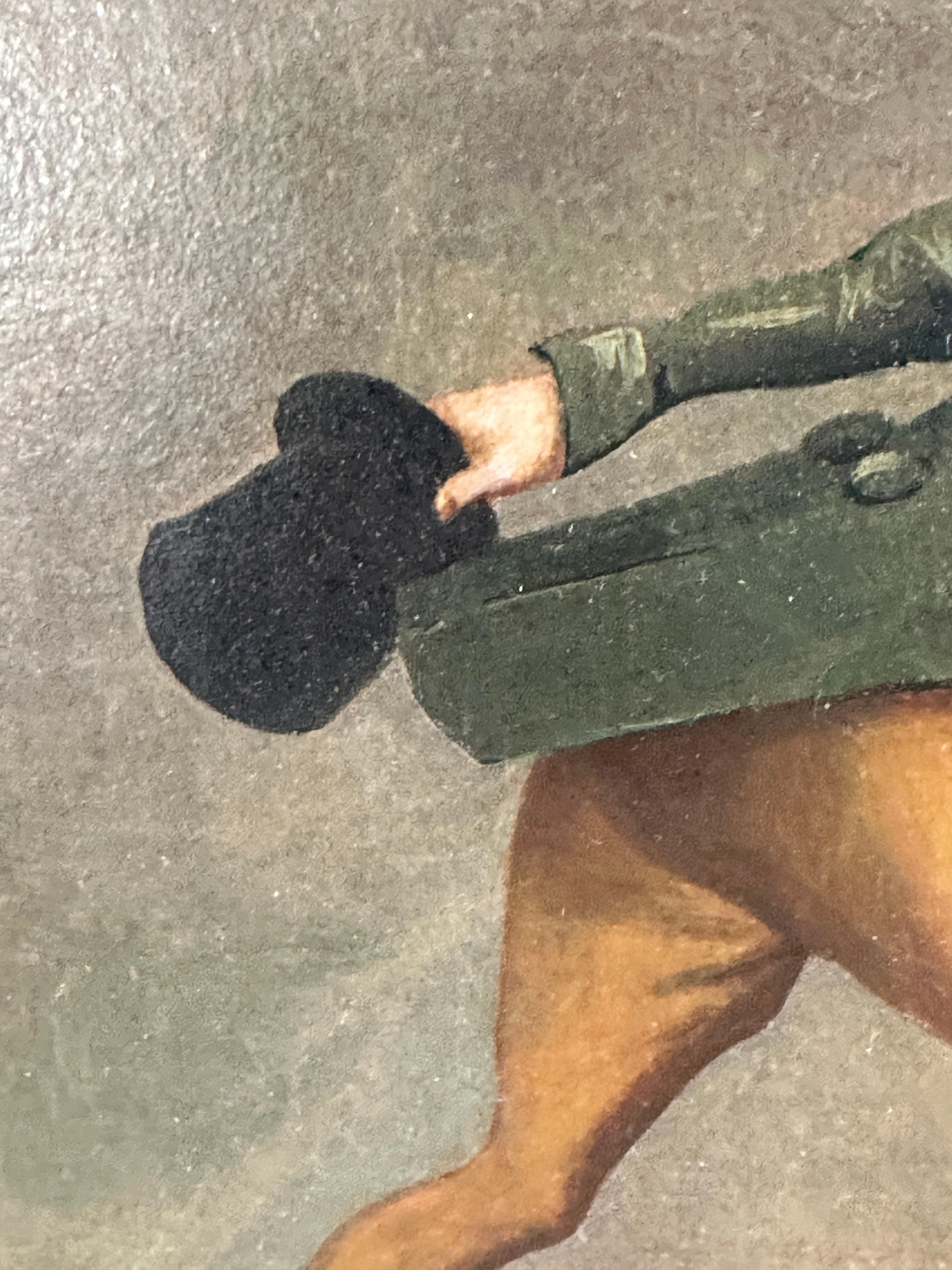 19th Century Painting Of a Pickpocket and a Gentleman For Sale 5