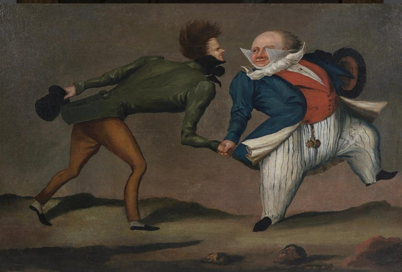 19th Century Painting Of a Pickpocket and a Gentleman For Sale 11