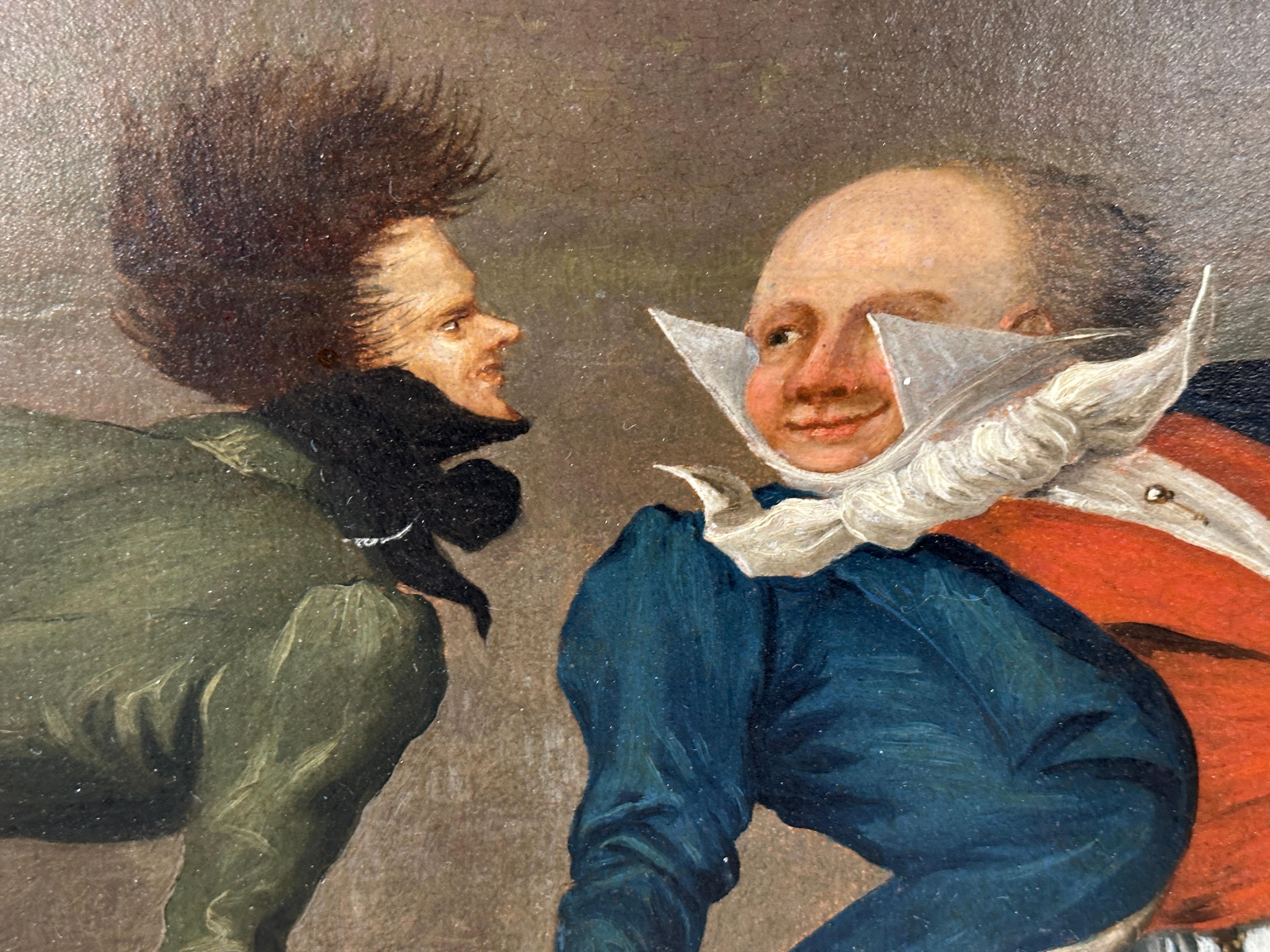 19th Century Painting Of a Pickpocket and a Gentleman For Sale 3