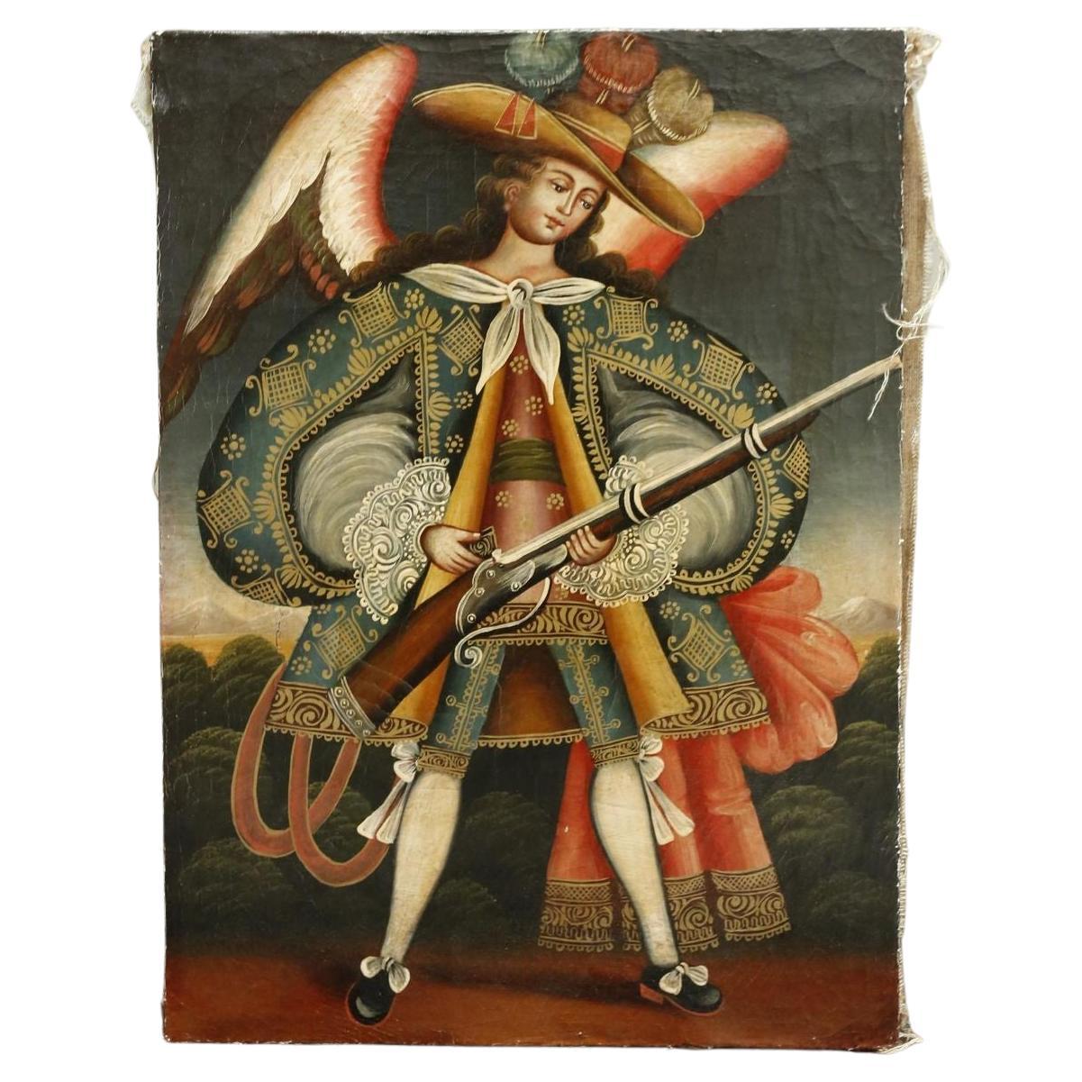 19th century painting of a Spanish colonial Angel