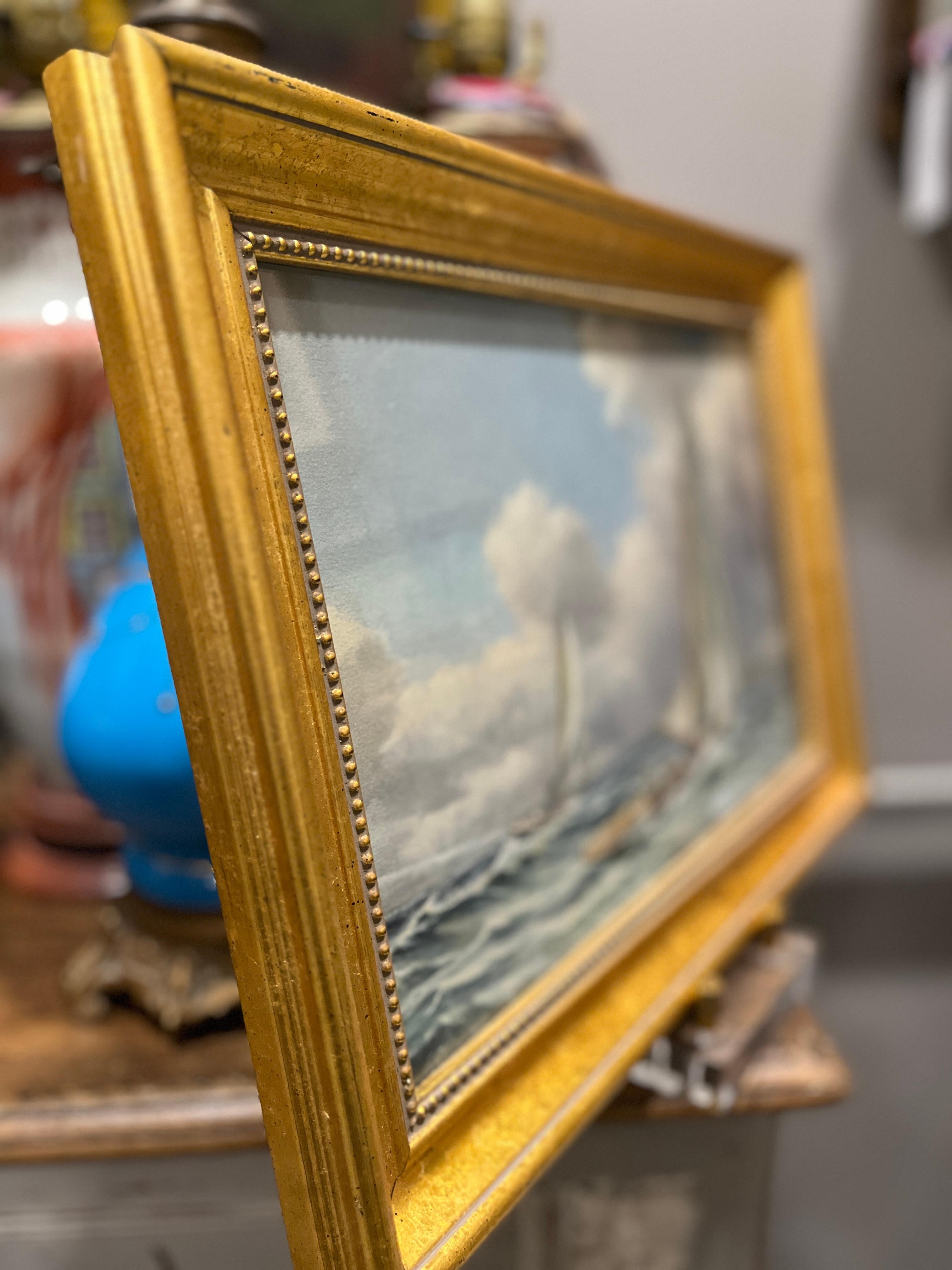 Gemälde einer Segelregatta aus dem 19. (19. Jahrhundert) im Angebot