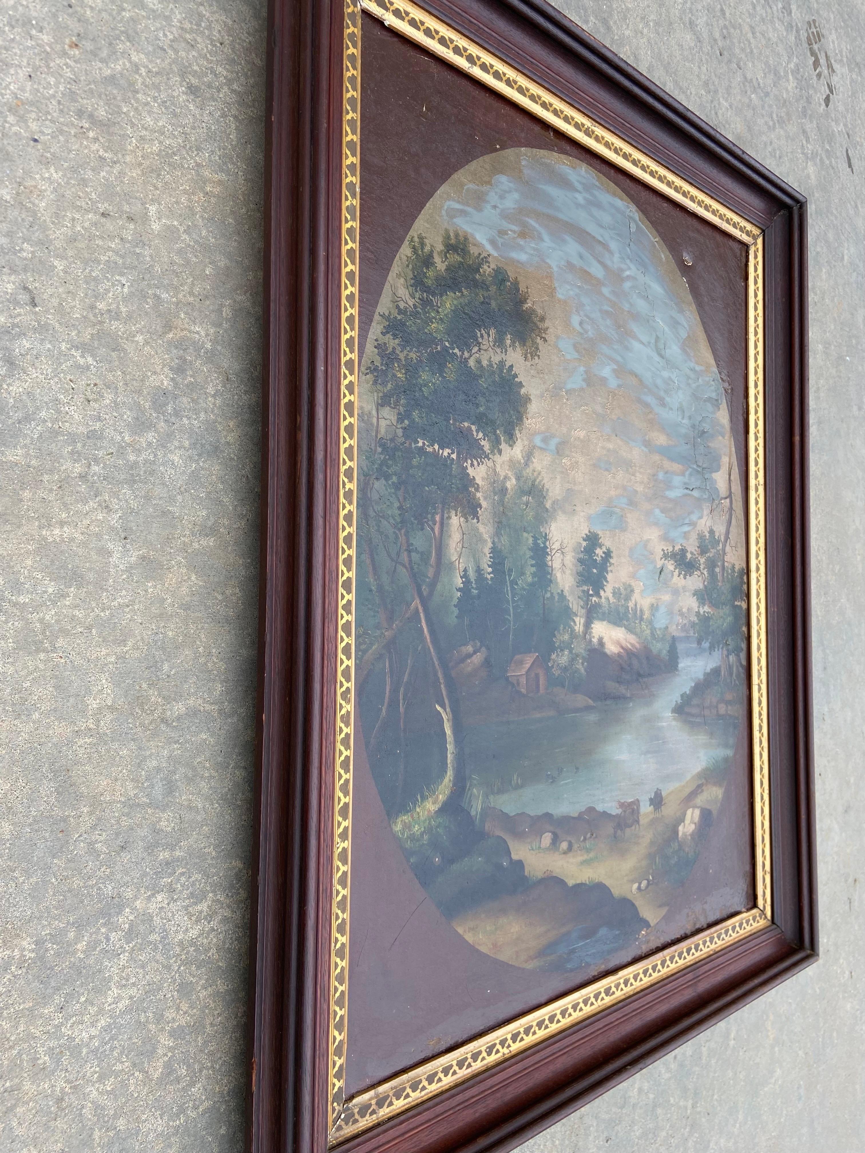 19th Century Painting of California Style of Albertus Del Orient Browere, Framed 3