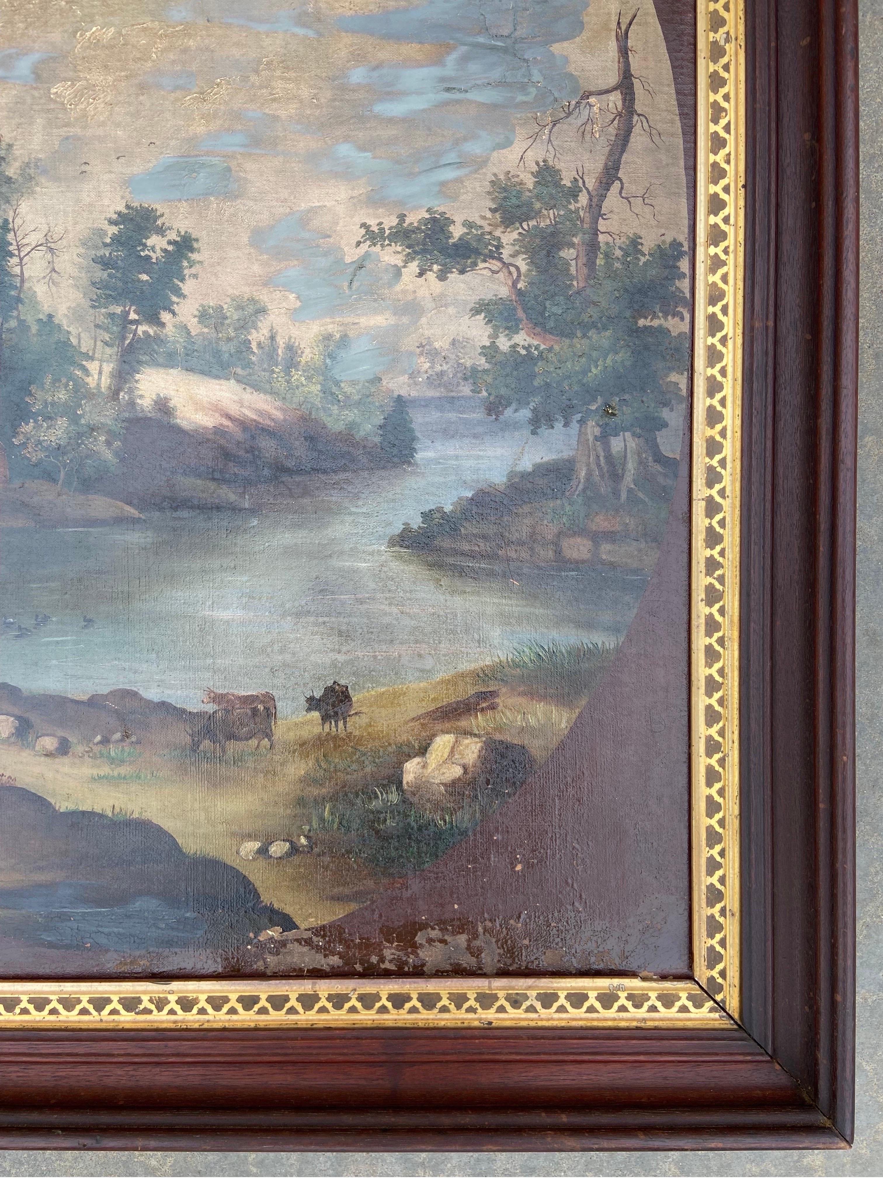 American 19th Century Painting of California Style of Albertus Del Orient Browere, Framed
