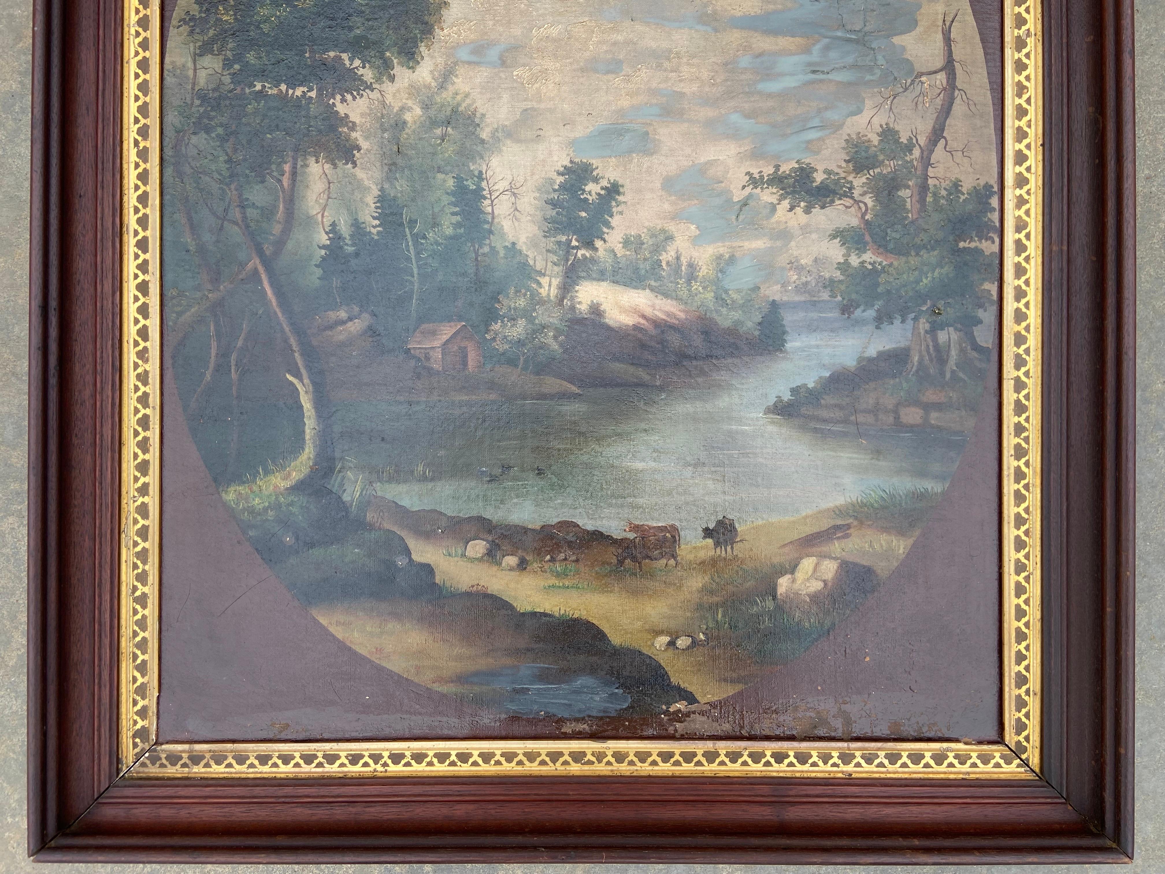 19th Century Painting of California Style of Albertus Del Orient Browere, Framed In Good Condition In Atlanta, GA