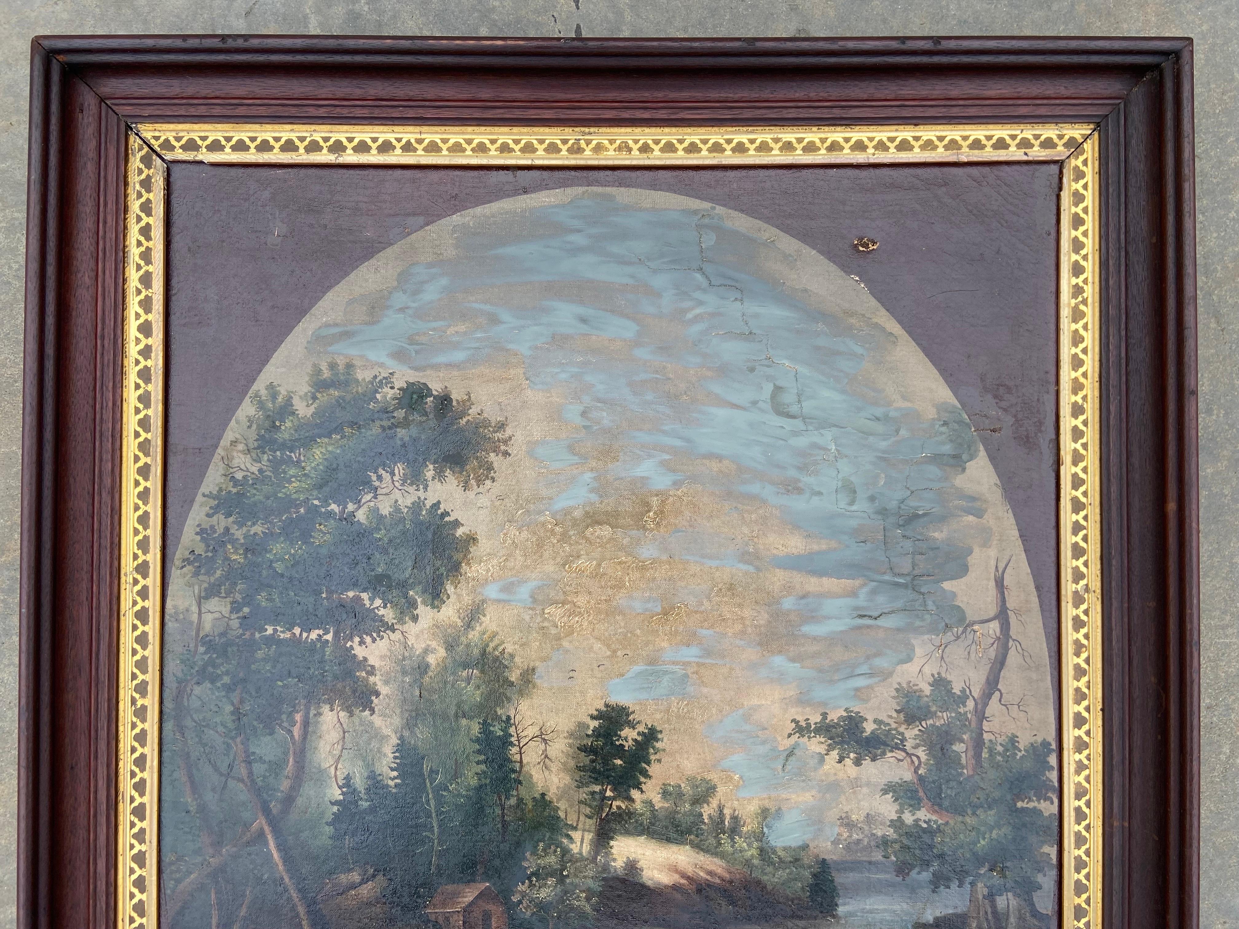 19th Century Painting of California Style of Albertus Del Orient Browere, Framed 1