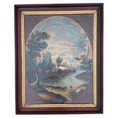Antique 19th Century Painting of California Style of Albertus Del Orient Browere, Framed