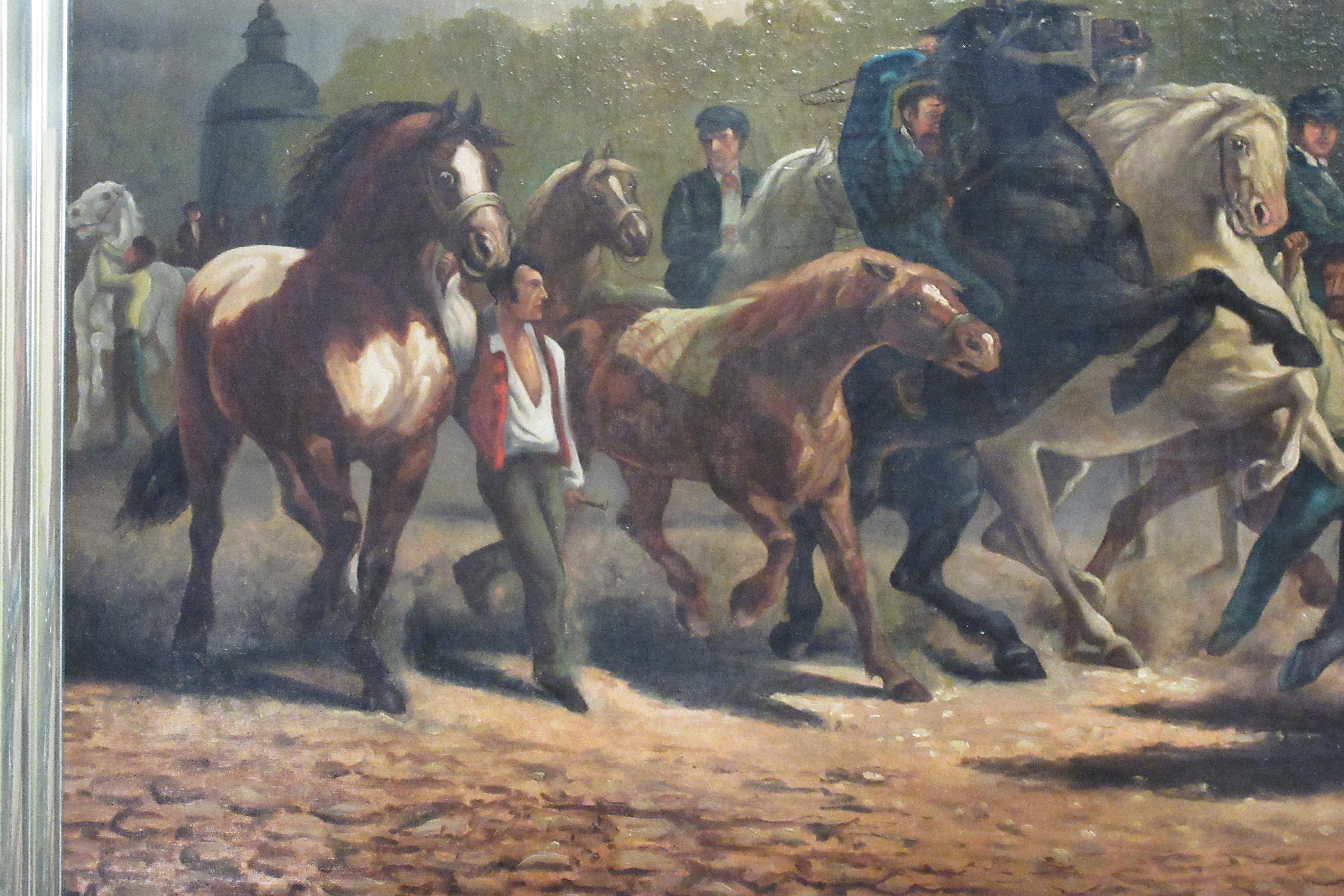 19th Century Painting of Men on Horses by Paul Powis 5