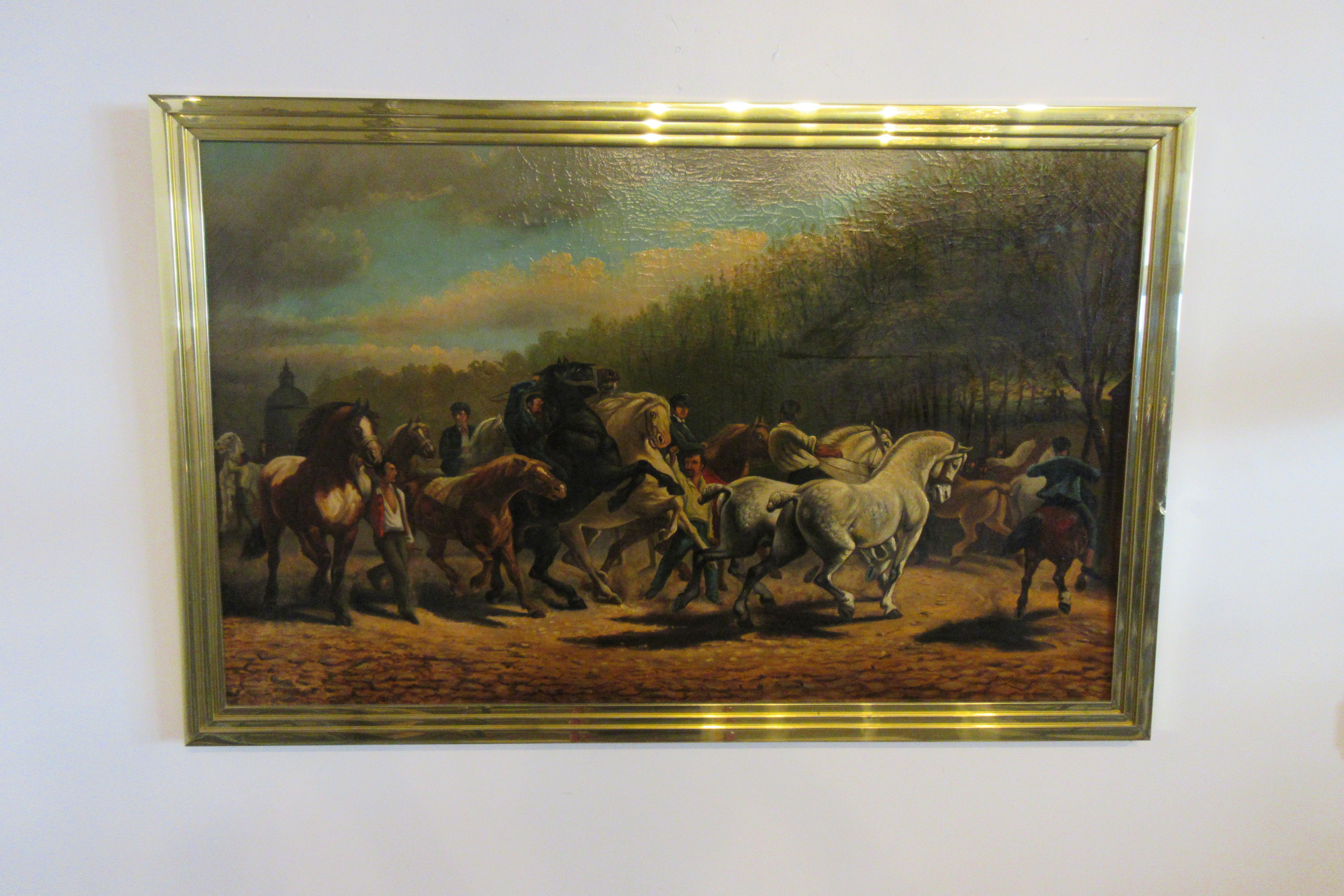 19th Century Painting of Men on Horses by Paul Powis 6