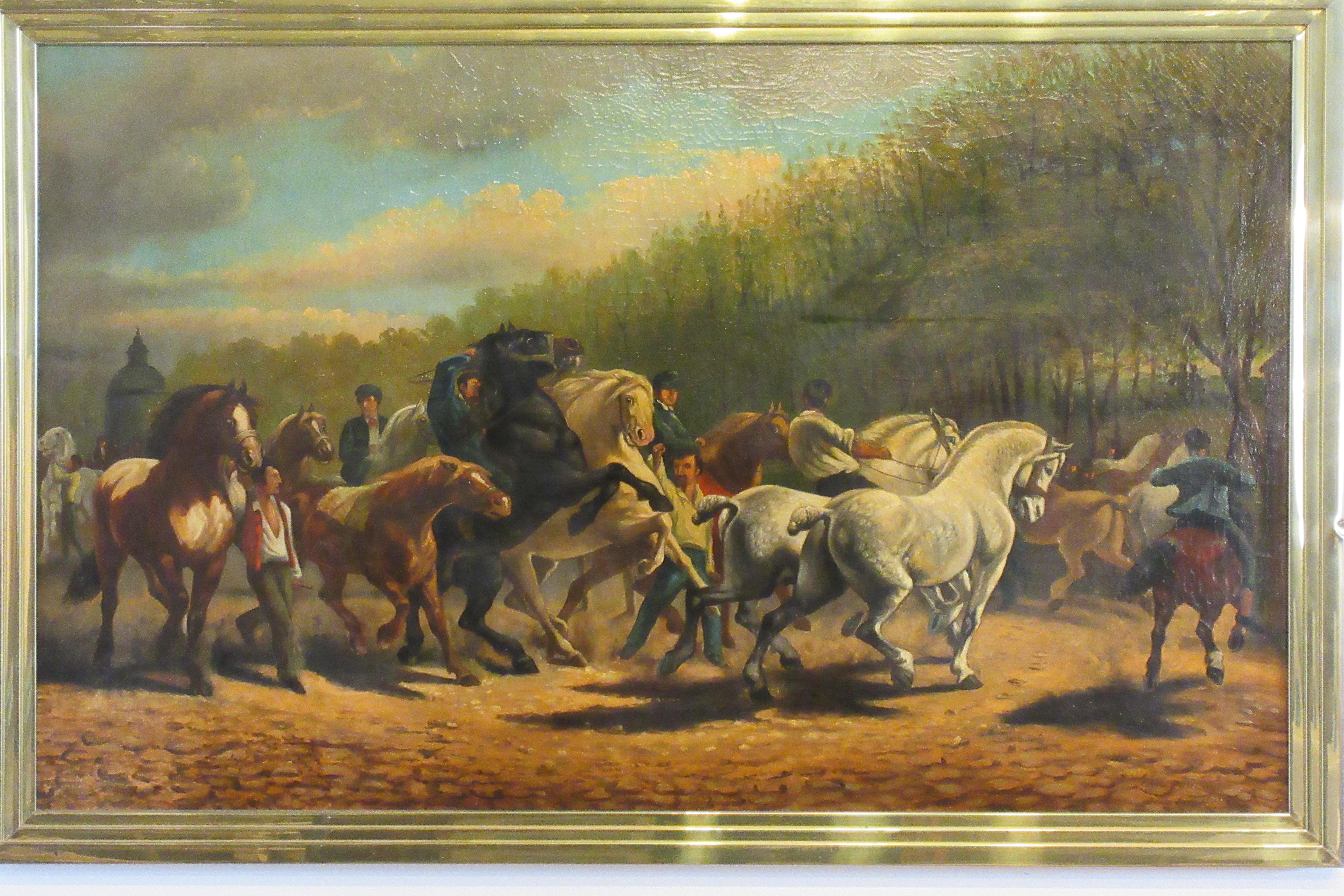 19th Century Painting of Men on Horses by Paul Powis 9