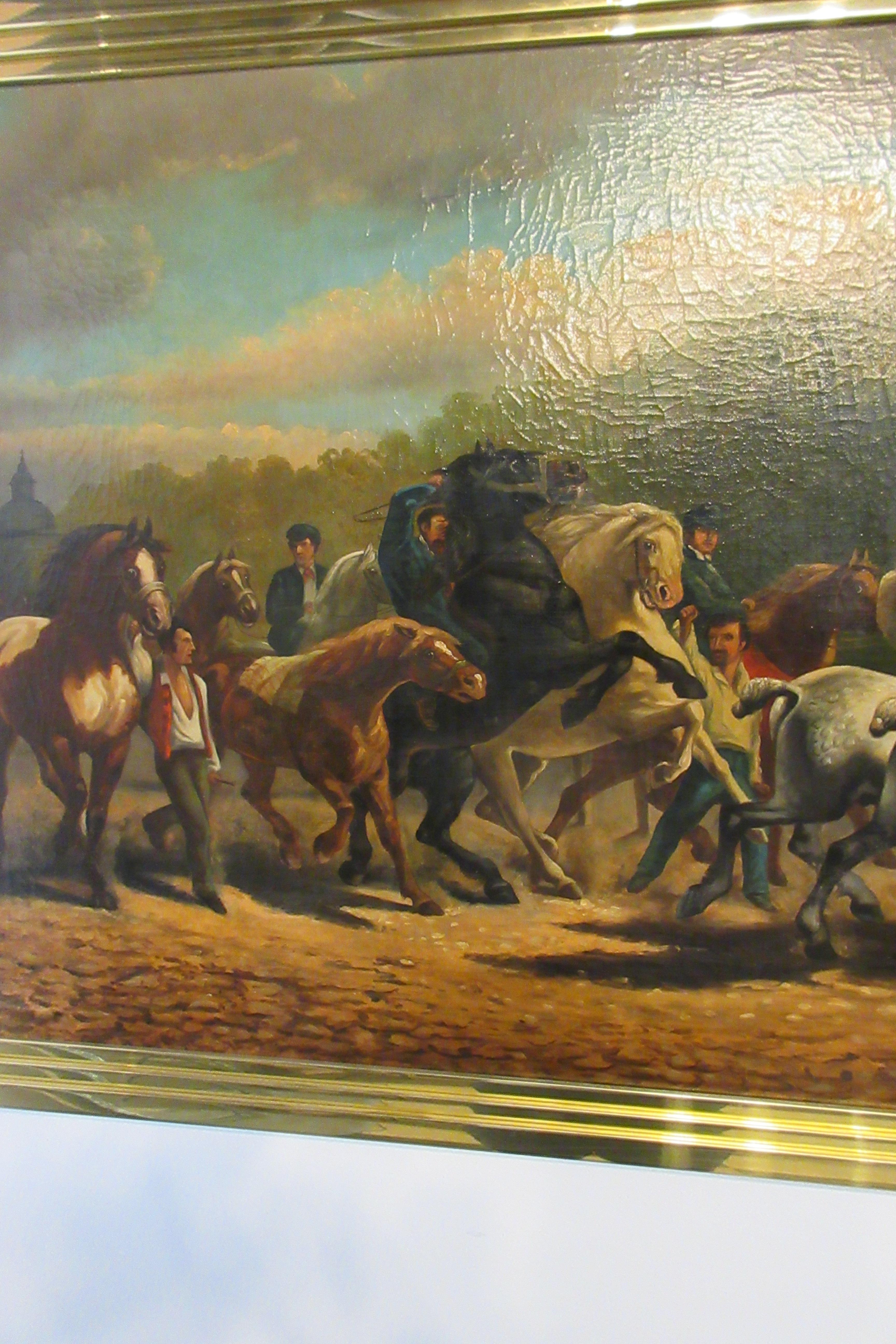 19th Century Painting of Men on Horses by Paul Powis 3