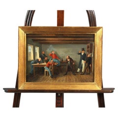 19th Century Oil on Canvas French Signed and Dated Landscape Painting ...