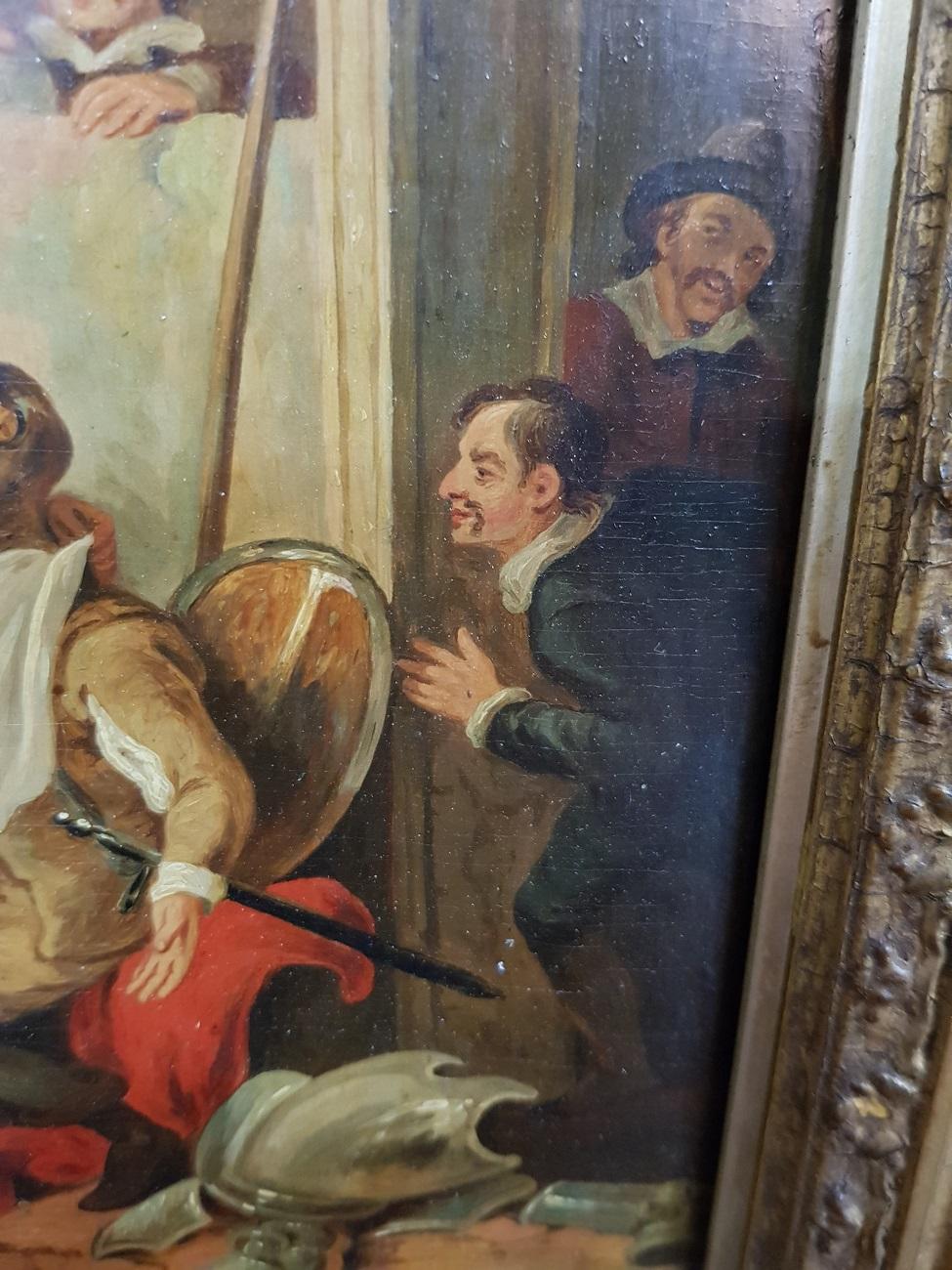 19th Century Painting on Panel in the Style of Sir David Wilkie For Sale 1