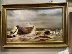 19th Century Painting "Shipwreck on the Shore"