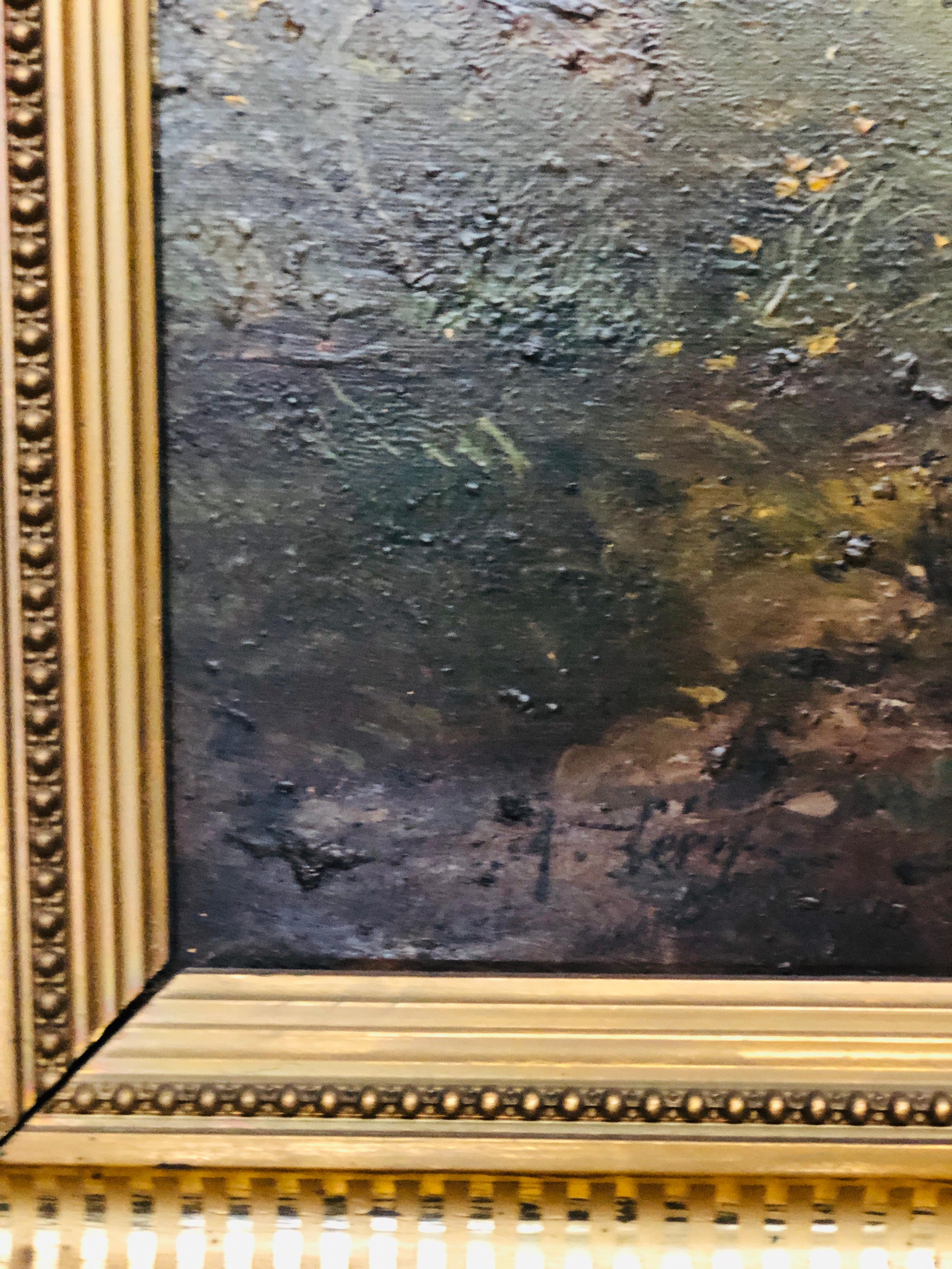 19. Jahrhundert Gemälde signiert von Französisch Künstler Alphonse Levy:: Öl auf Leinwand (Geölt) im Angebot