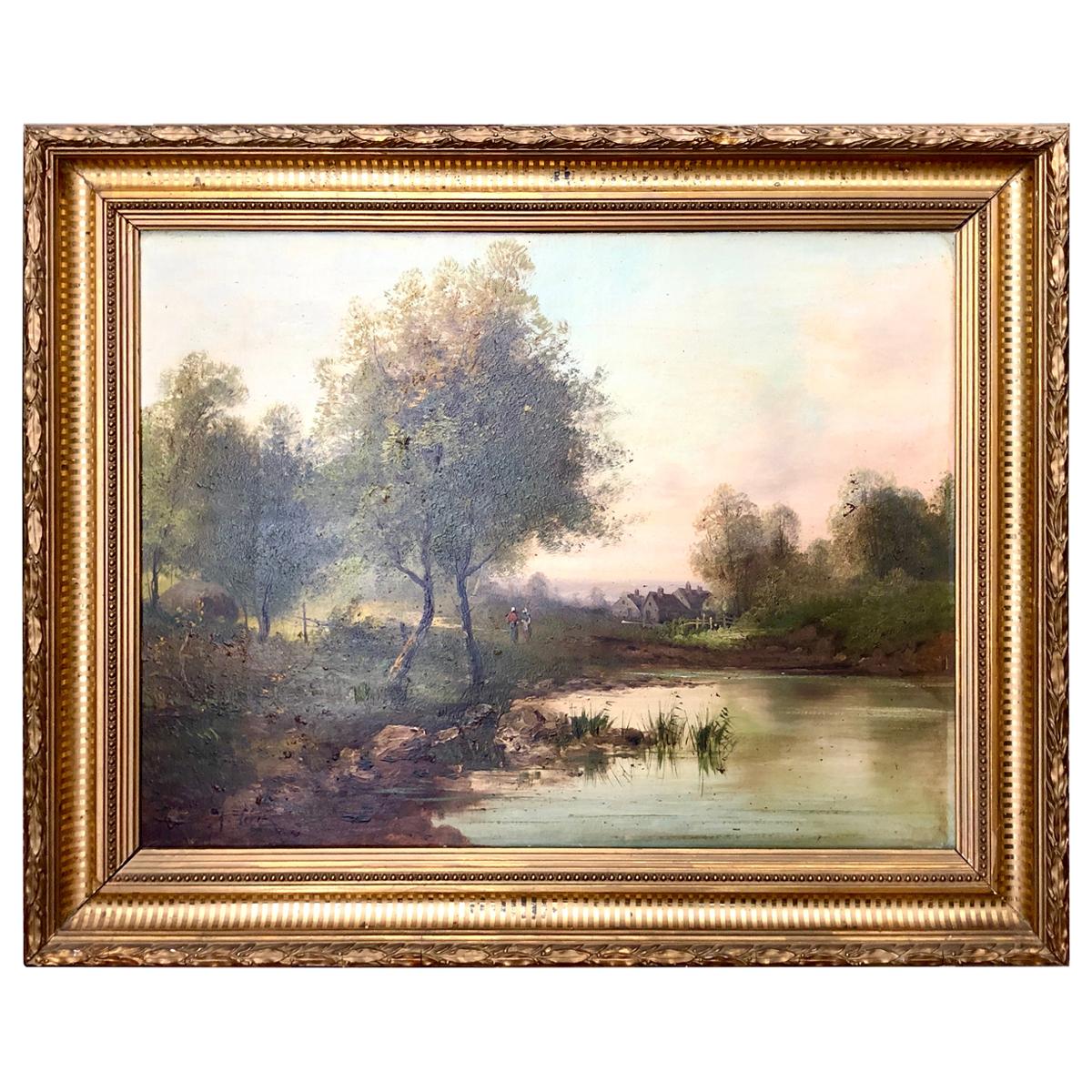 19th Century Painting Signed by French Artist Alphonse Levy, Oil on Canvas