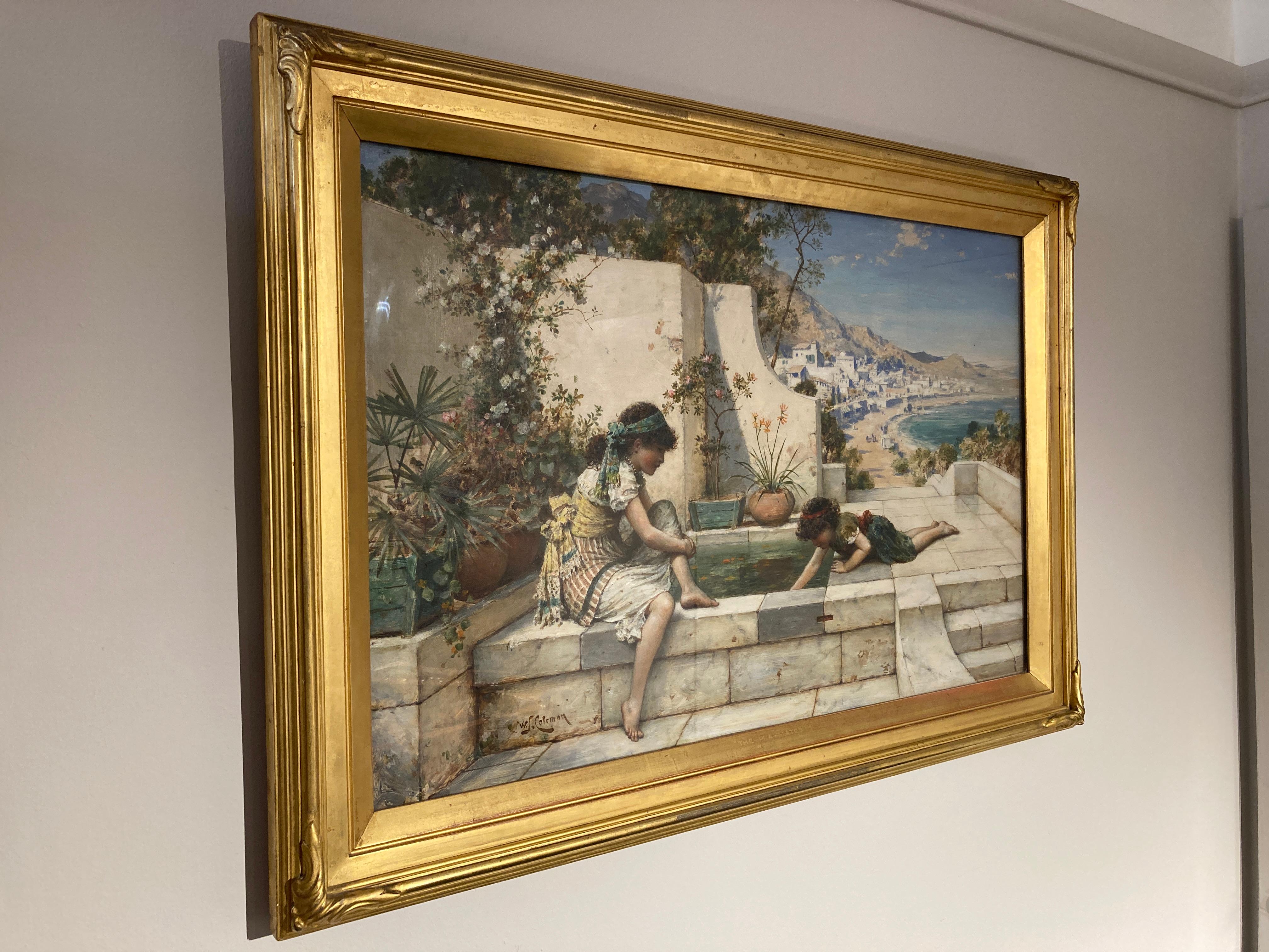 English 19th Century Painting 'Summer Reflections' by William Stephen Coleman For Sale
