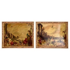 Antique 19th Century Paintings Jennens and Bettridge - a Pair