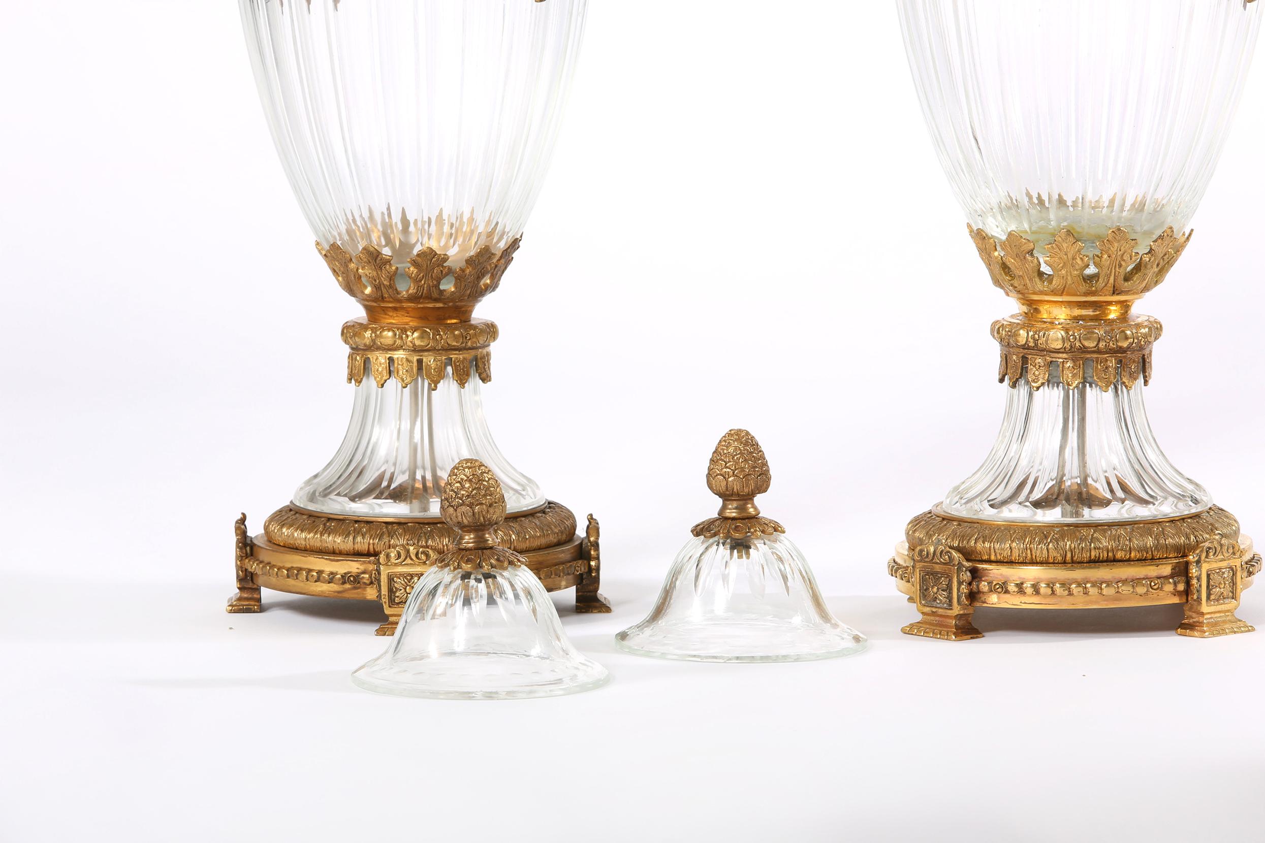 crystal urn vase