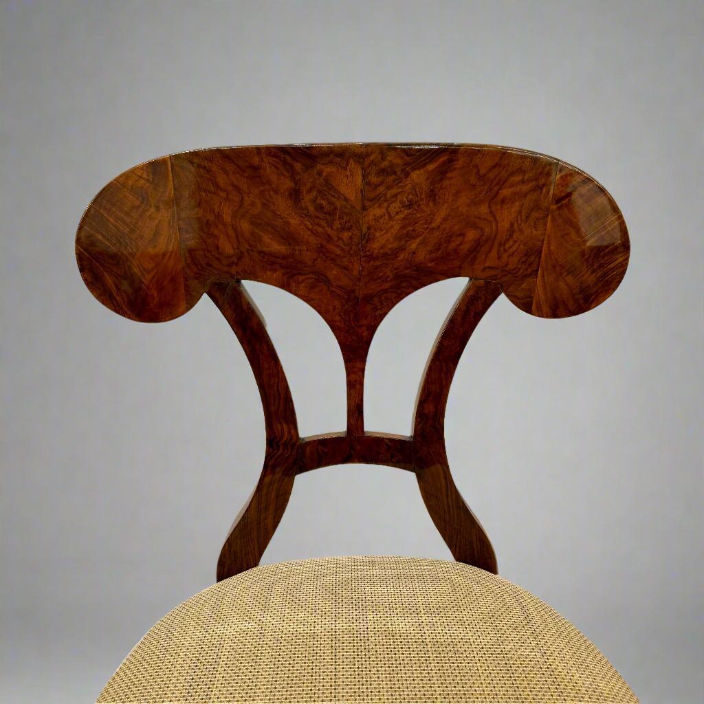 Tissu Paire de chaises d'appoint Biedermeier du 19ème siècle, Autriche en vente
