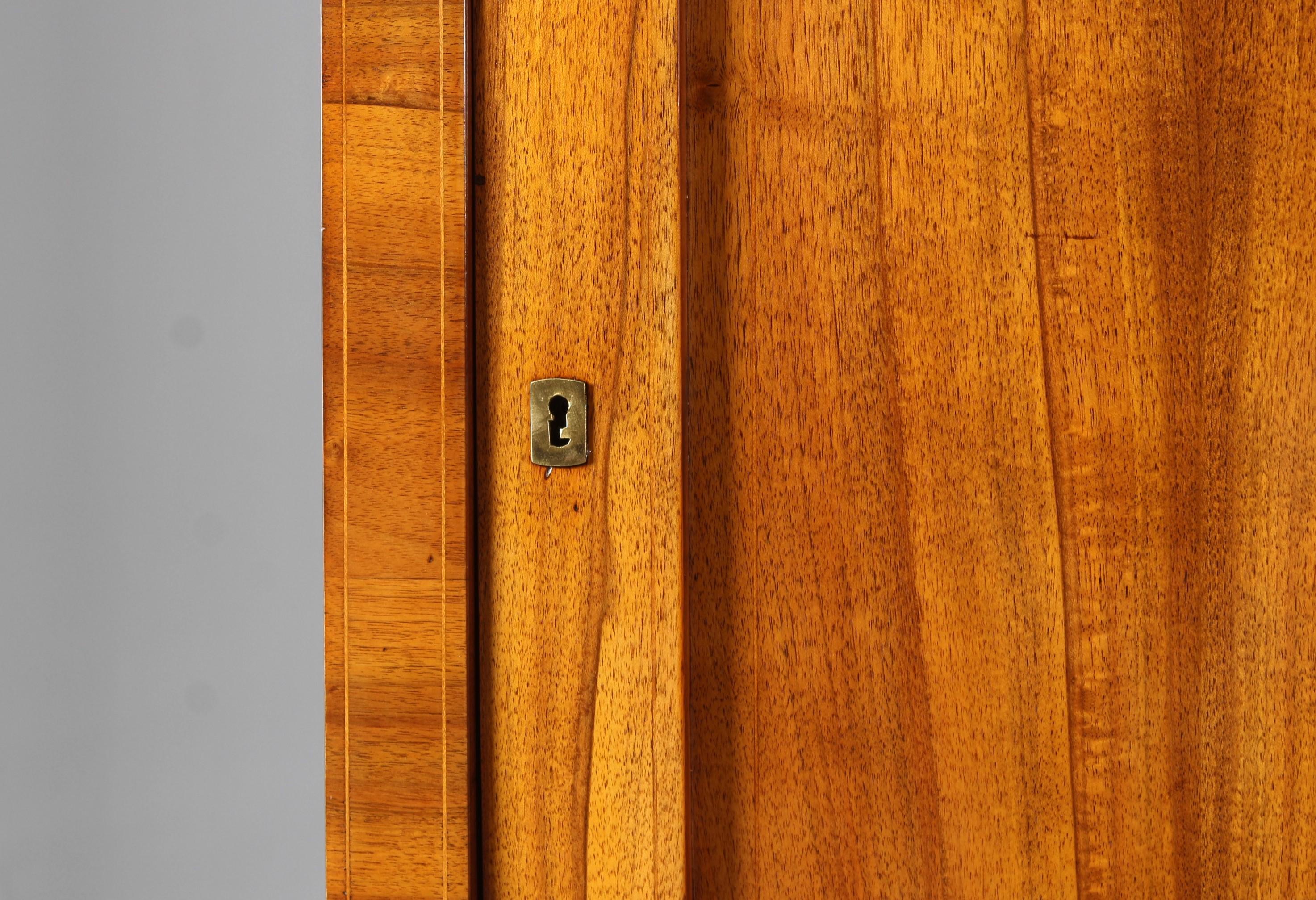 Mid-19th Century 19th Century Pair Biedermeier Wardrobes, Walnut, Prague, circa 1830