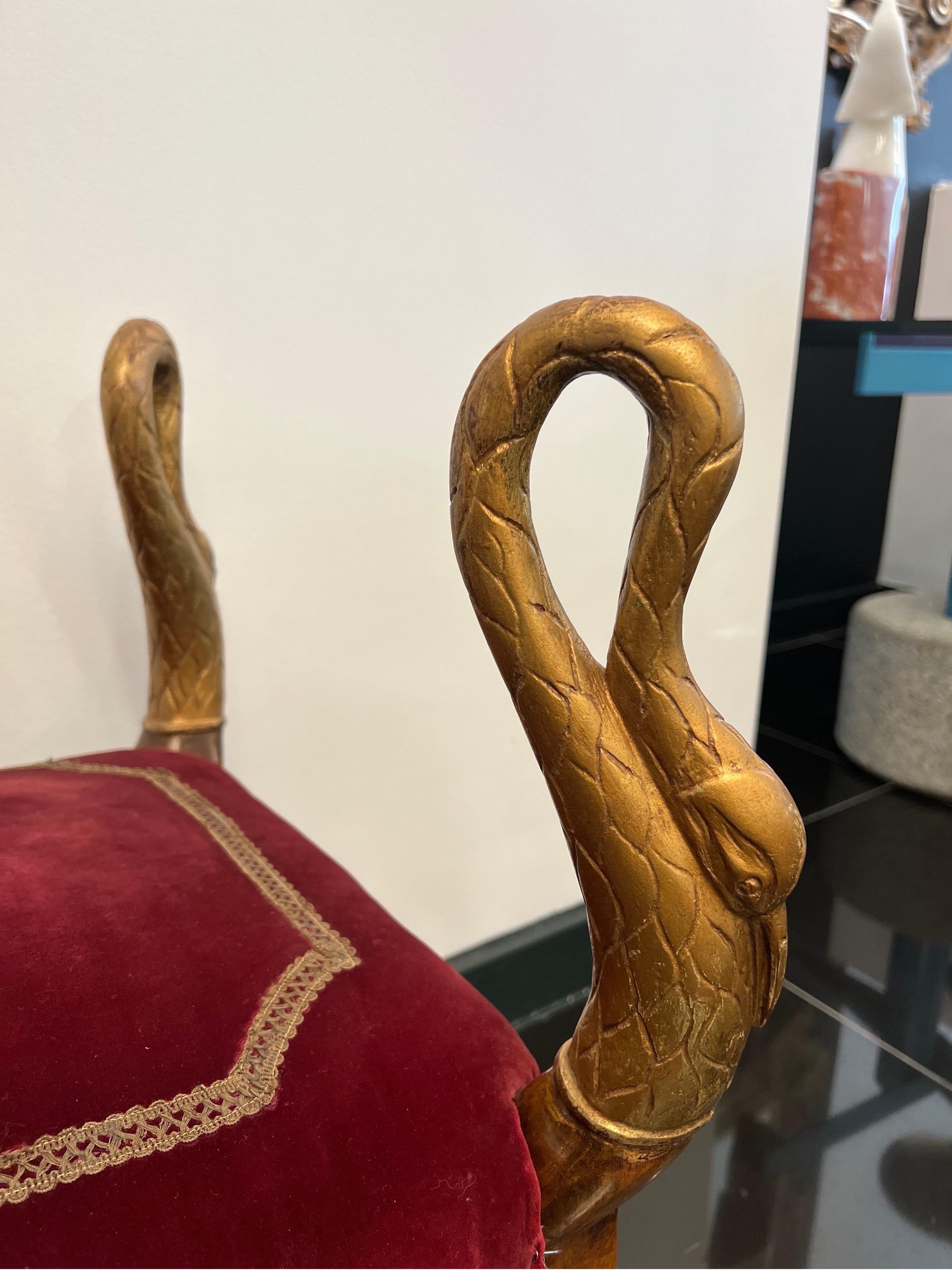 19th Century, Pair Empire Swan Benches In Good Condition In London, GB