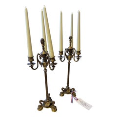 Pareja de candelabros franceses Grand Tour del siglo XIX