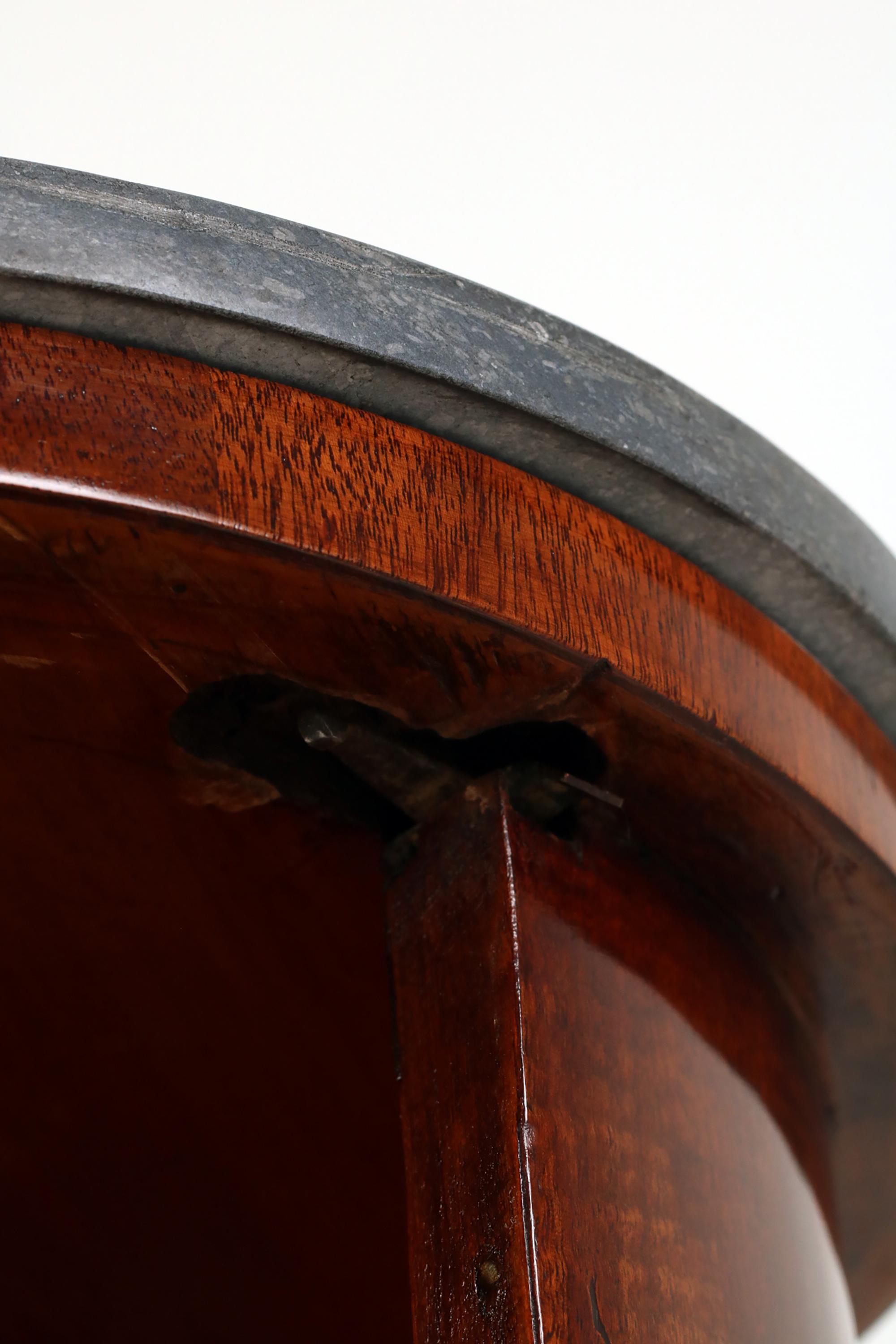 19th Century Pair French Neoclassic Mahogany Drum Cabinets For Sale 3