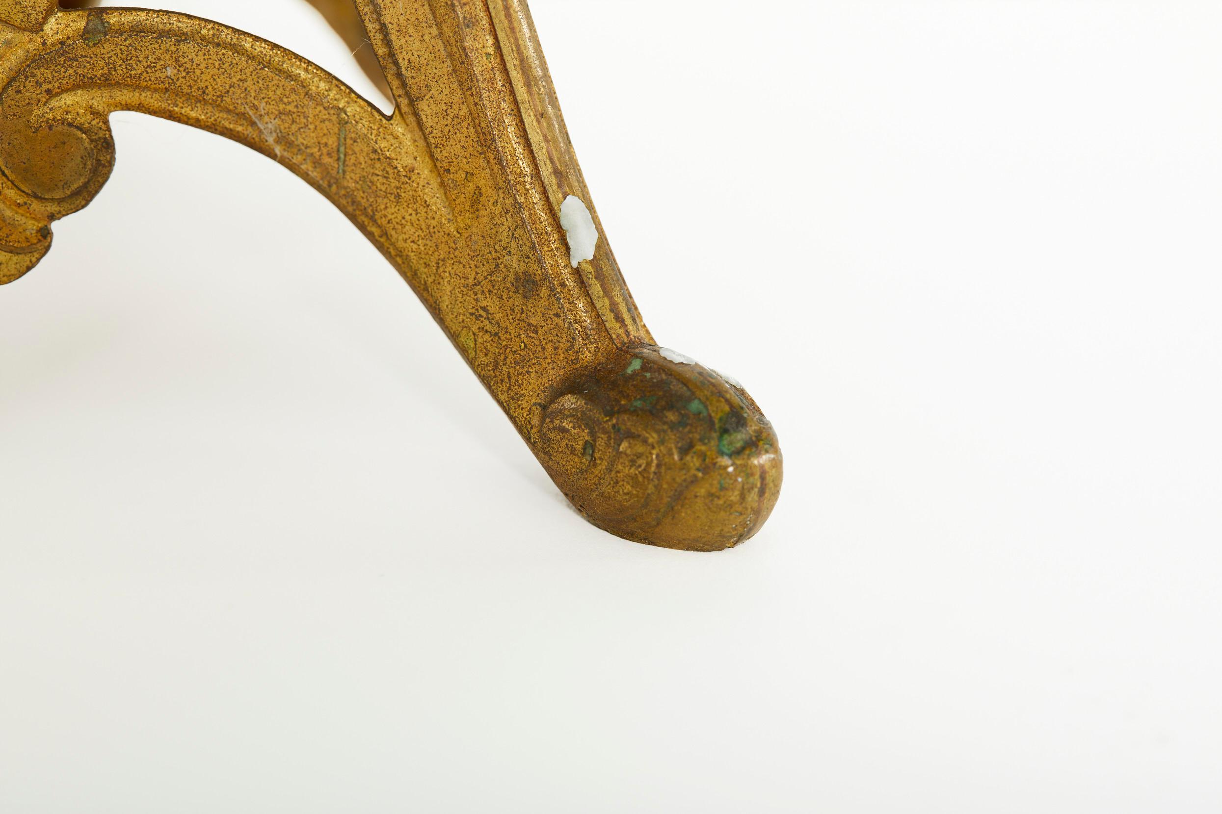 19th Century Pair Italian Gilt Brass Candleholders For Sale 8