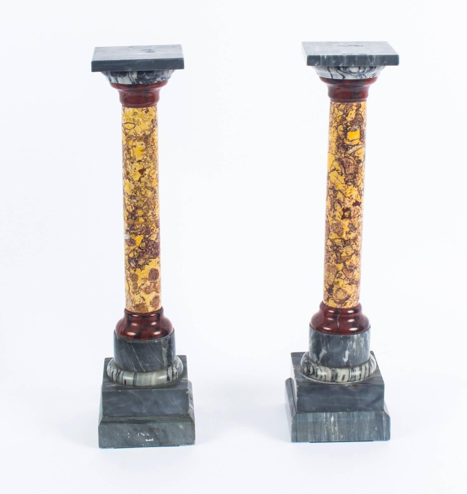 19th Century Pair of Italian Marble Grand Tour Doric Columns 6