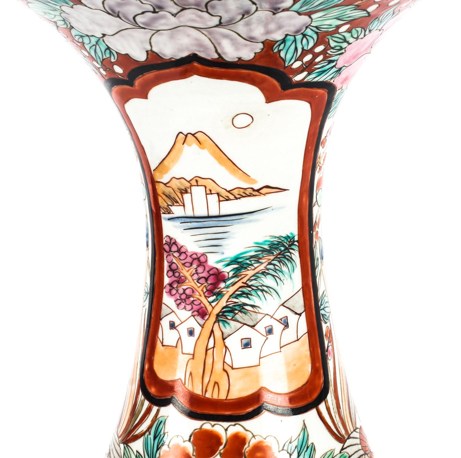 19th Century Pair, Japanese Meiiji Imari Porcelain Vases 5