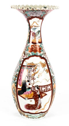 19th Century Pair, Japanese Meiiji Imari Porcelain Vases