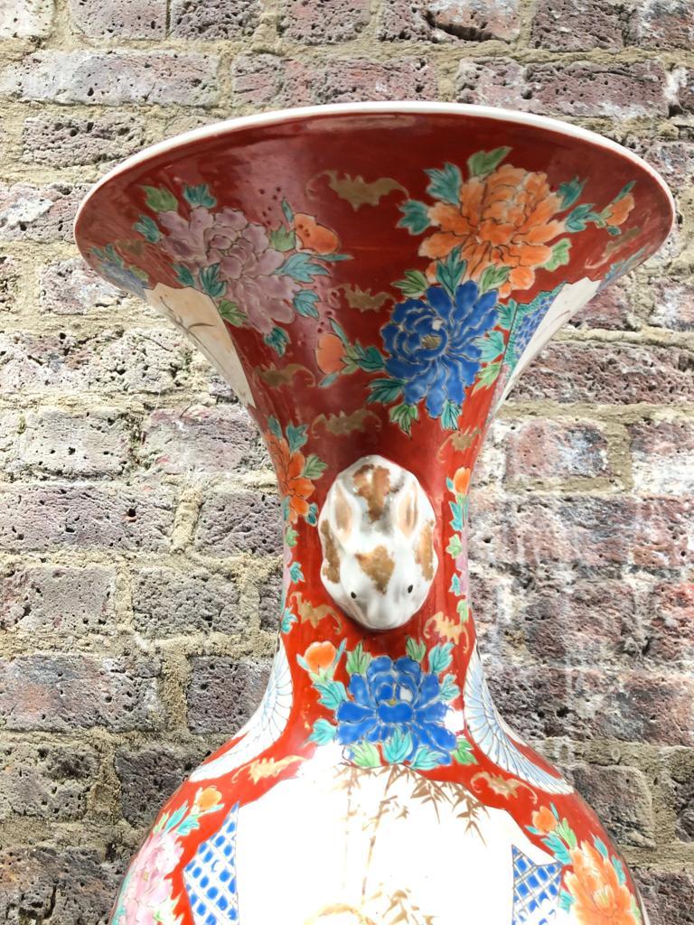 European 19th Century Pair, Japanese Meiiji Imari Porcelain Vases For Sale