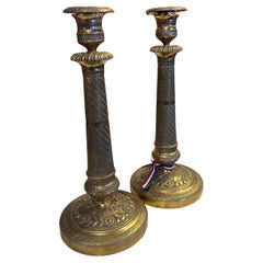 19th Century Pair Louis Philippe Candle Holders